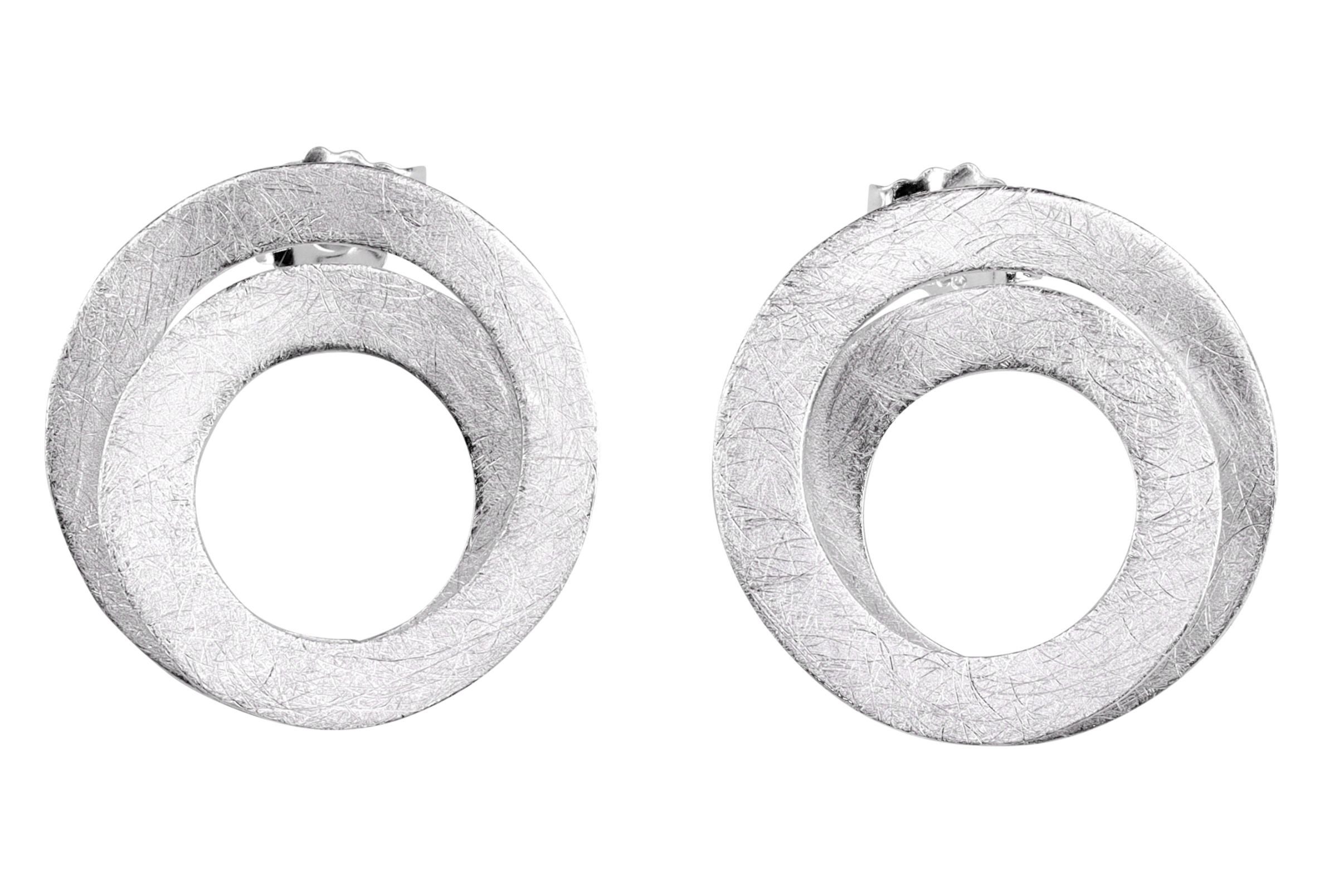 SILBERMOOS Paar Ohrstecker Ohrstecker Loop, 925 Sterling Silber