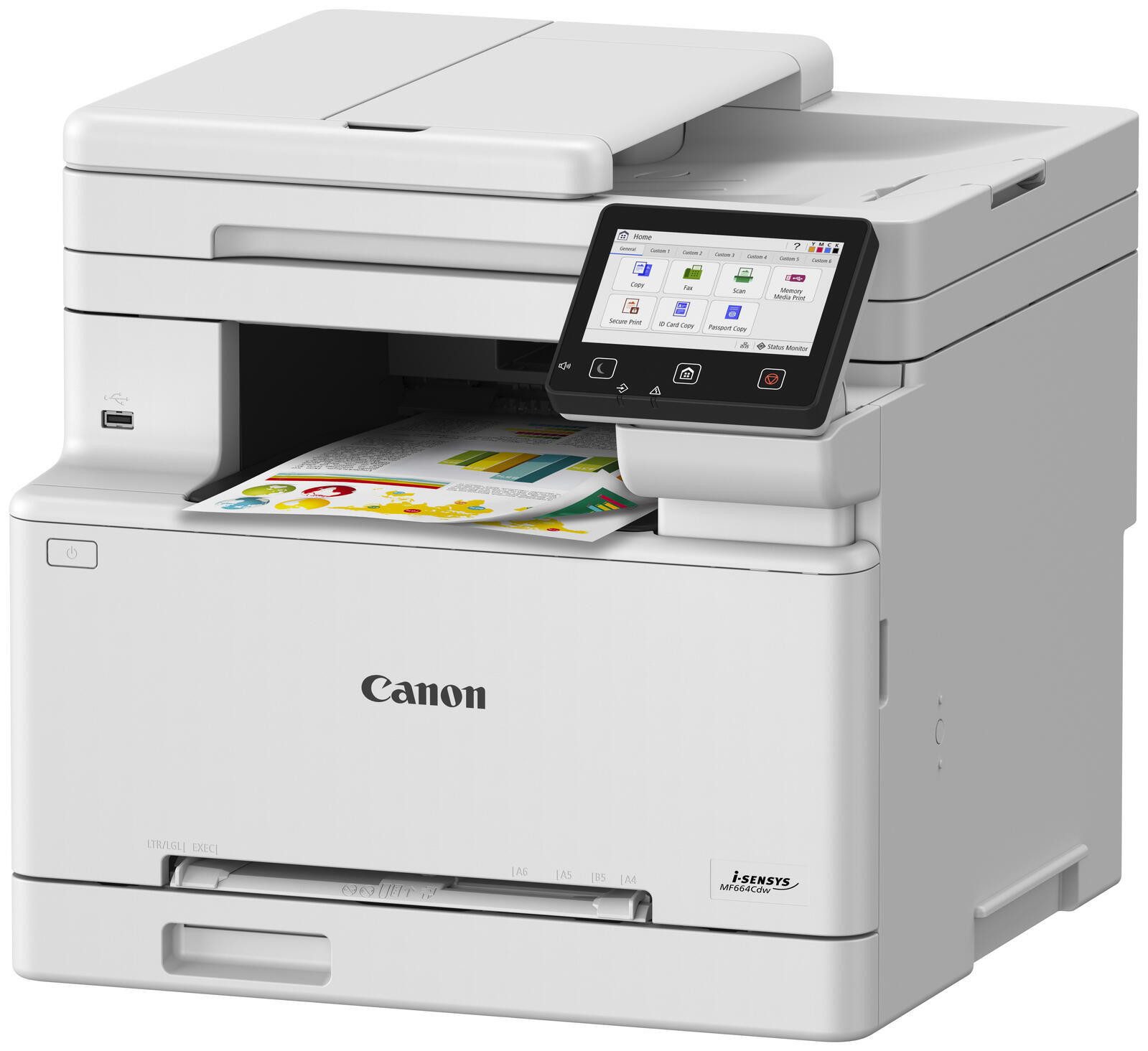 Canon Canon i-SENSYS MF664Cdw Цветной лазерный принтер, (WLAN, LAN, ADF (Automatischer Dokumenteneinzug), Automatischer Duplexdruck)