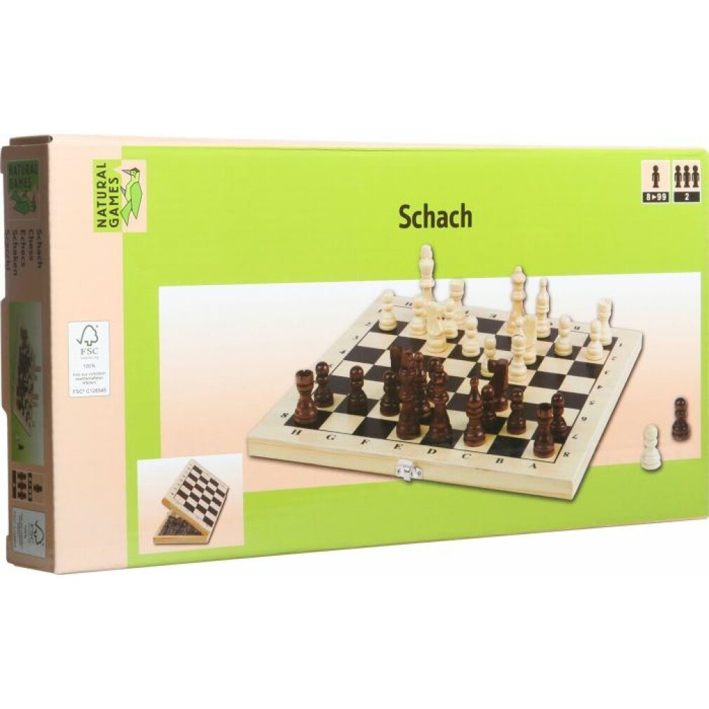 Vedes Spiel Natural Games Schachkassette hell, 29x29cm