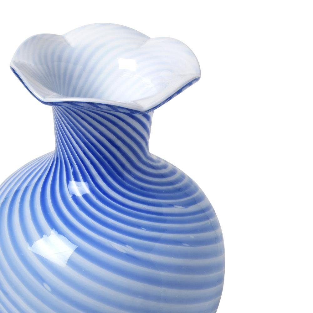 (17,5x30 Blue/Off-White Vase Broste Mella Intense Glas Copenhagen Dekovase cm)