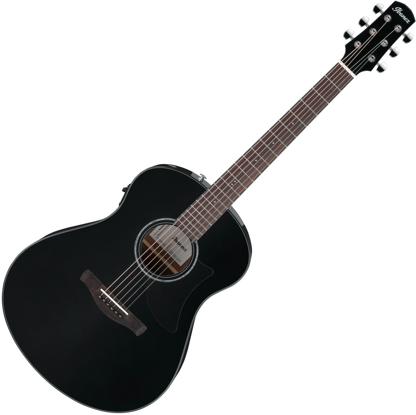 Ibanez Westerngitarre Ibanez AAM100E-BK Black High Gloss, Grand Auditorium, Akustikgitarre mit Tonabnehmer
