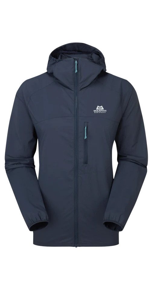 Mountain Equipment Anorak Aerofoil Hooded Wmns Jacket Blue Nights