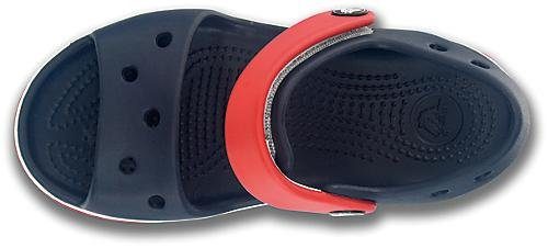 Crocs Crocband Badesandale mit praktischem navy-rot Klettverschluss
