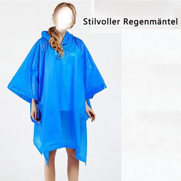 Dekorative Regenponcho Regenmantel Regenschutz Regen Poncho für Fahrrad, Wandern und Camping (1-St) Regencape für Wandern Radfahren Camping Reisen