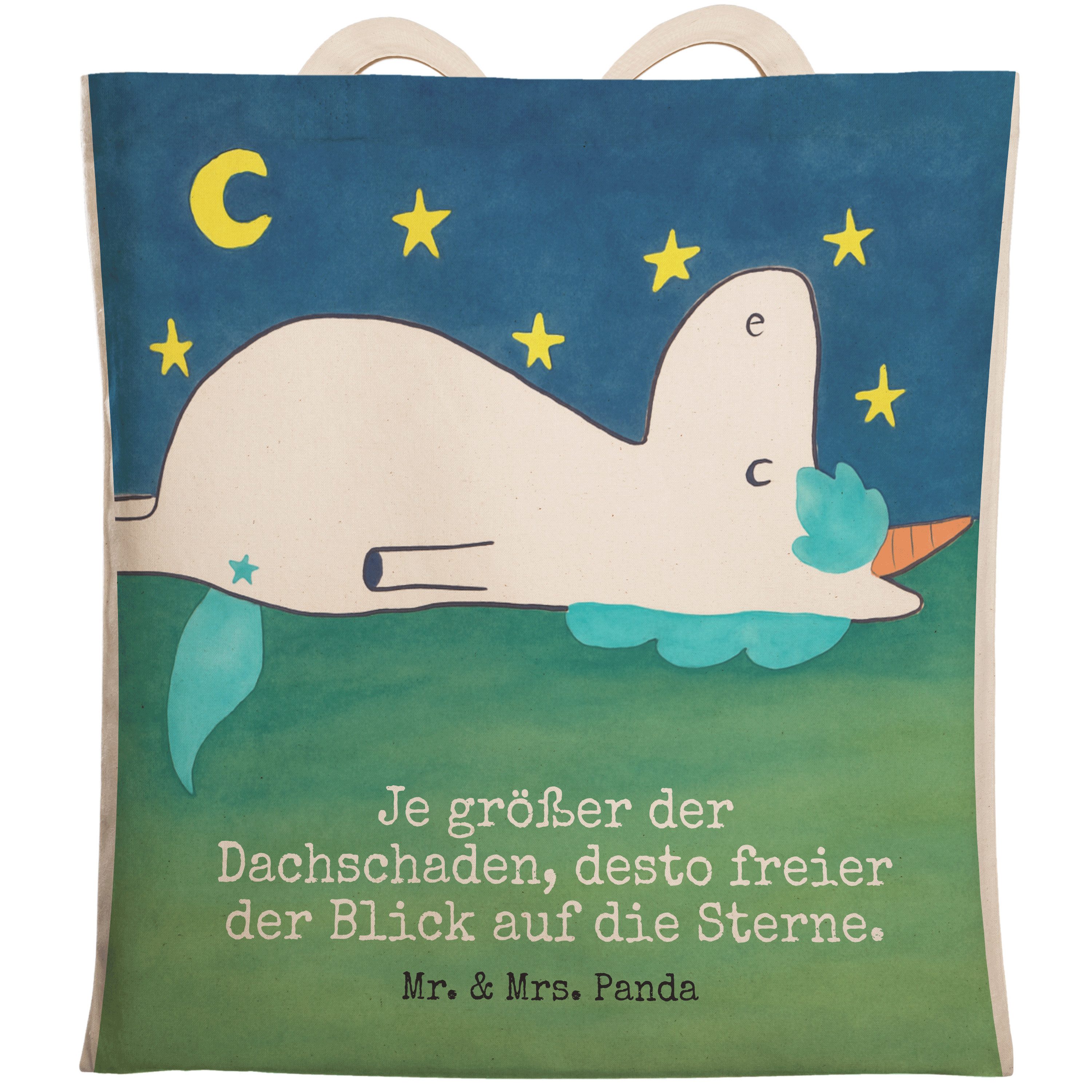 Tragetasche Einhorn Sternenhimmel Design, Beutel, Weiß, Beutel Tasche, Tote Bag
