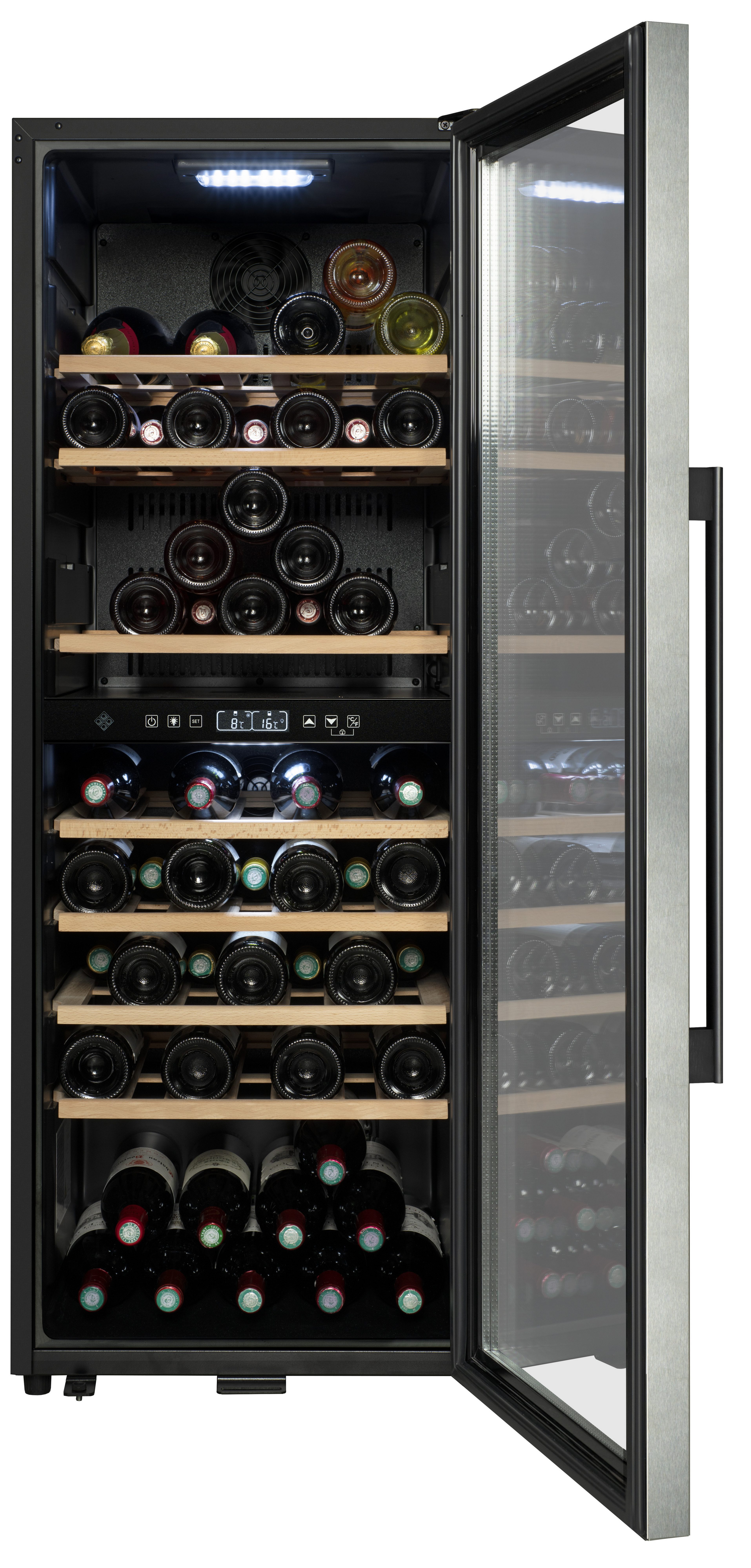 La Sommelière Weintemperierschrank ECS81.2Z, für 75 Standardflaschen á 0,75l,2 Zonen, SMART, freistehend