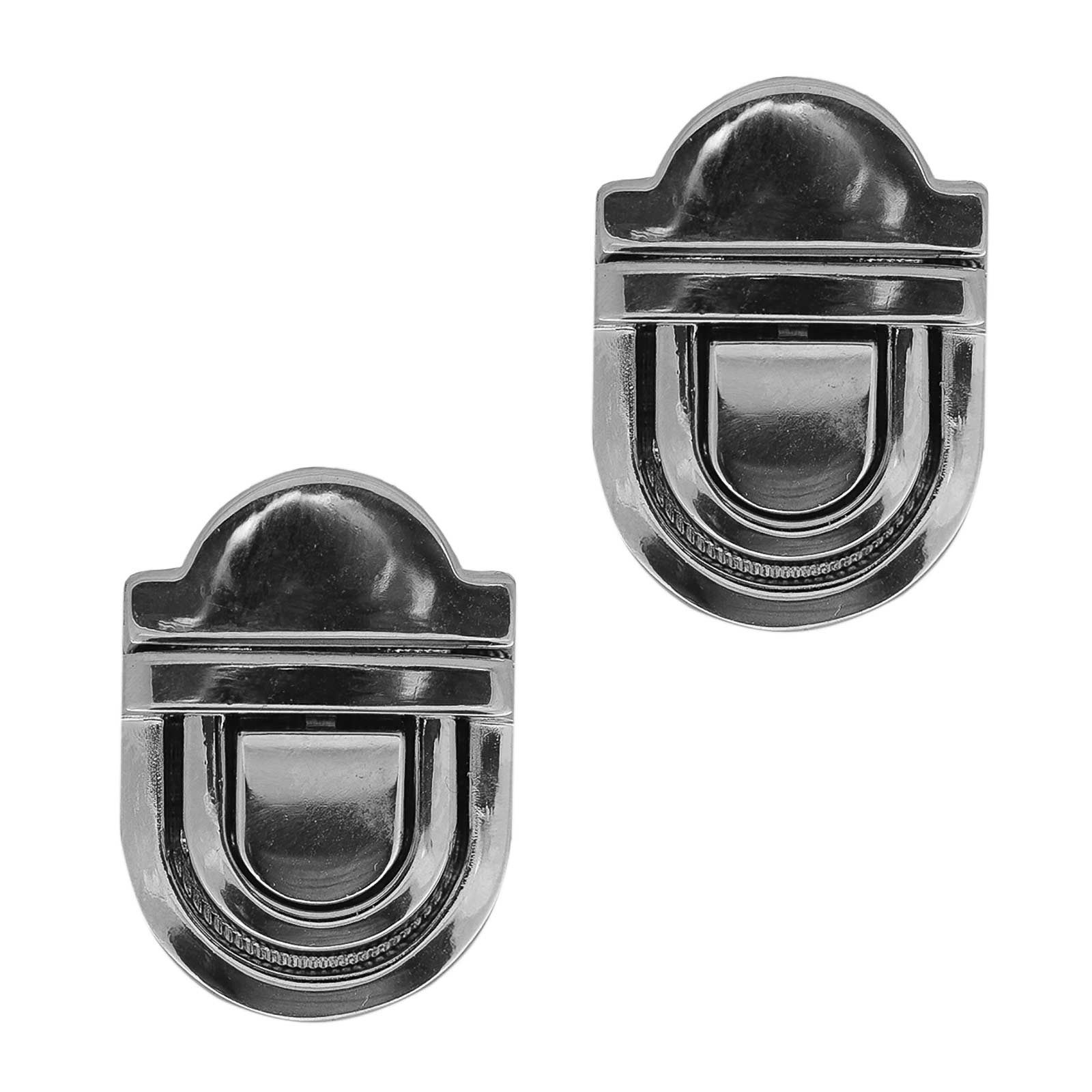 maDDma 2 Steckschlösser Mappenverschluss Taschenschloss Mappenschloss Gurtstecker (2er-Pack, 2-tlg), 2.7 x 2.0 cm