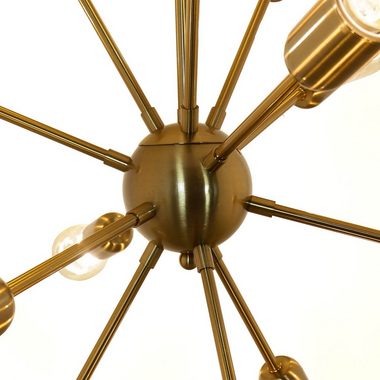 Licht-Erlebnisse Pendelleuchte »GALAXY«, Hängeleuchte Retro Metall Messing Esstisch Wohnzimmer Lampe