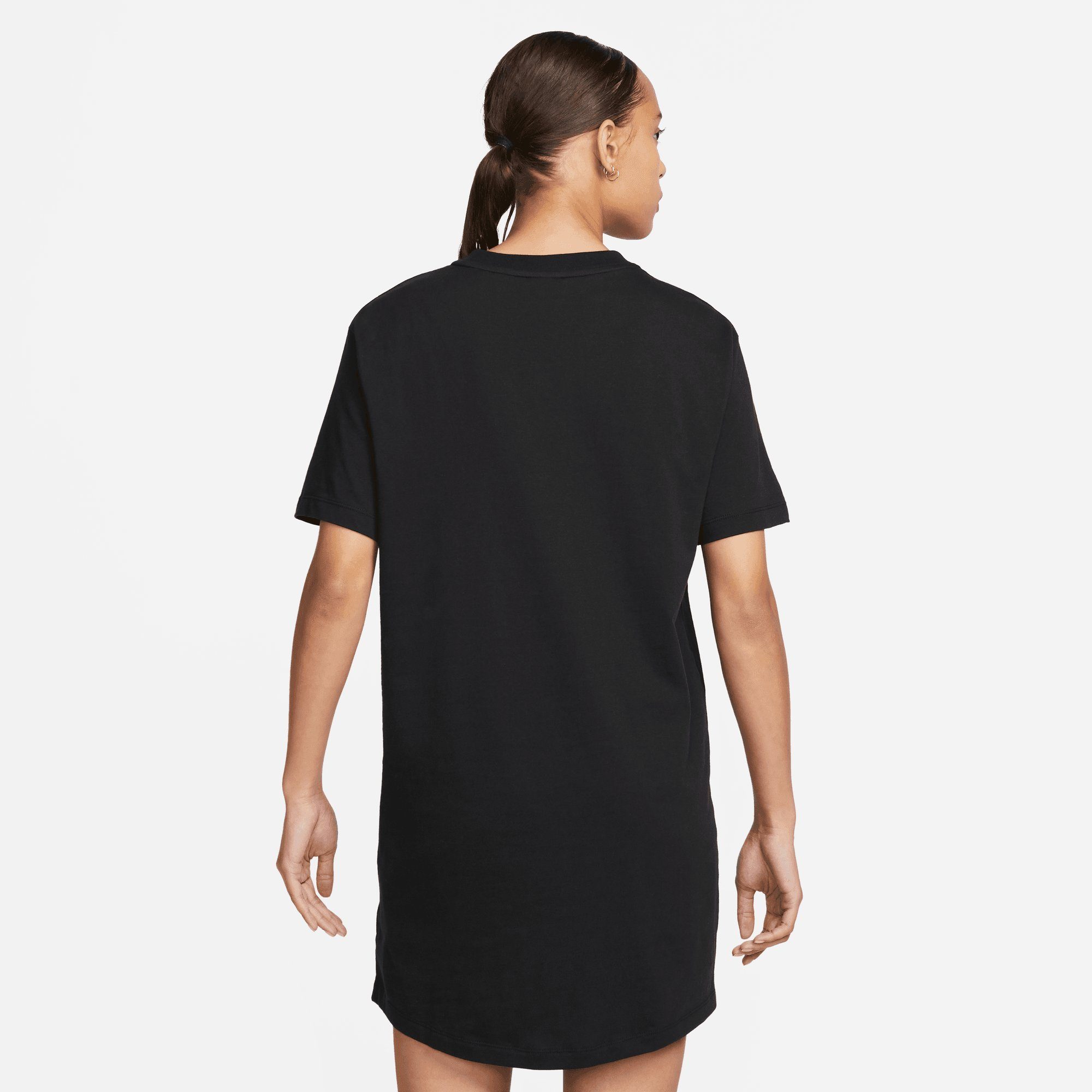 BLACK/WHITE ESSENTIAL DRESS Sommerkleid Nike WOMEN'S Sportswear SHORT-SLEEVE