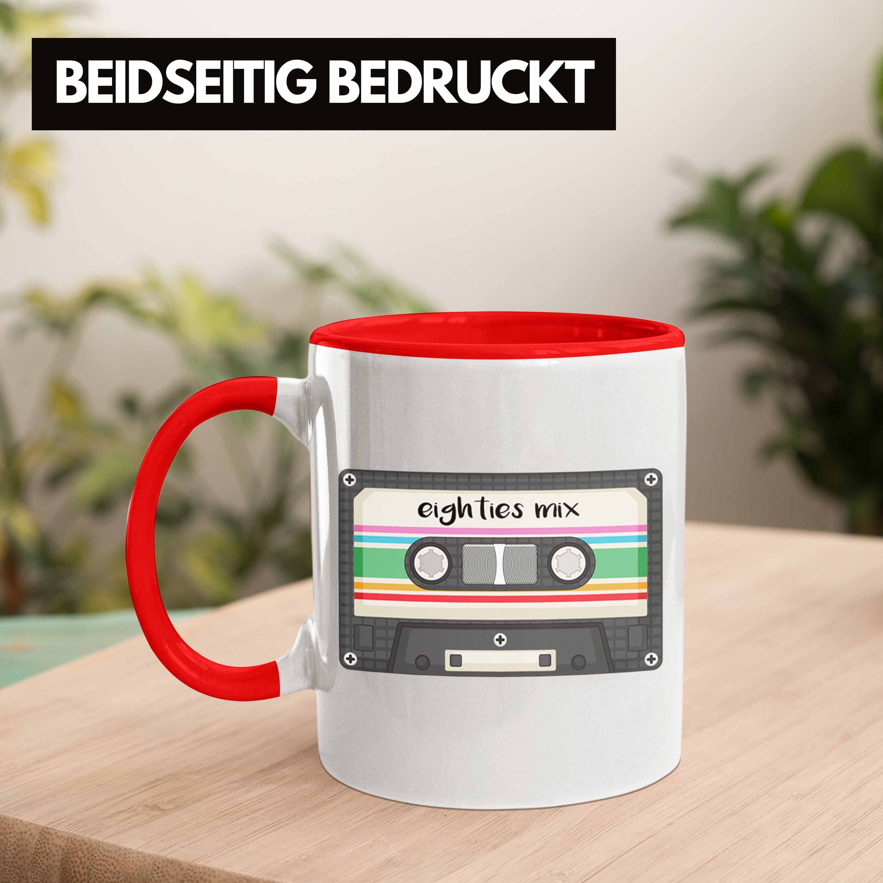 Mix Trendation Rot Lustige für Eighties Kassette" Tasse Tasse Nostalgi Geschenk Jahre "80er