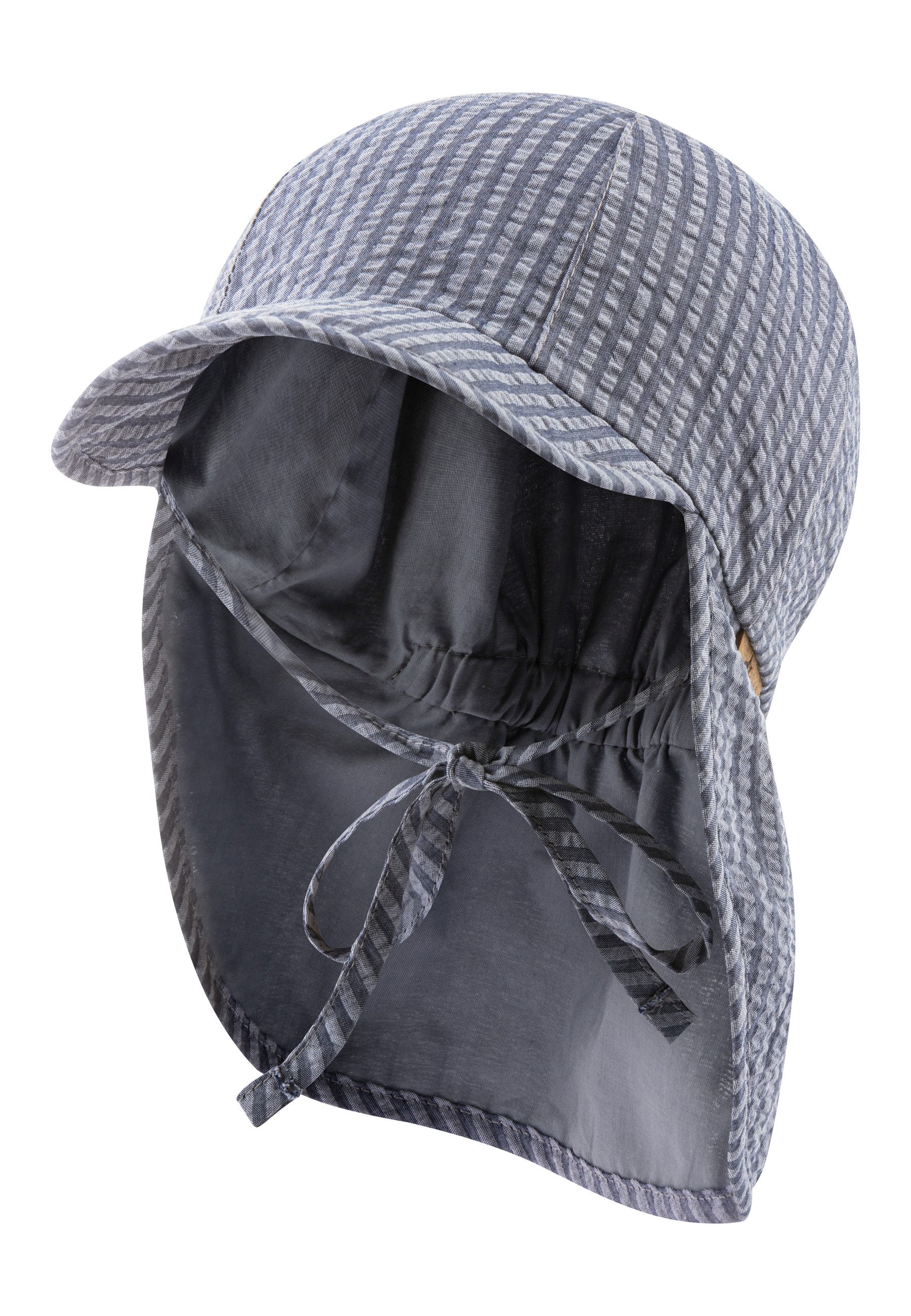 Sterntaler® Beanie Schirmmütze mit Nackenschutz Streifen günstig online kaufen