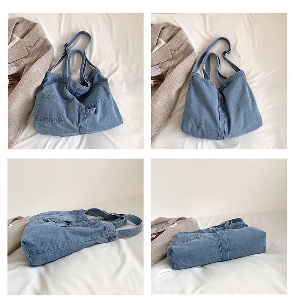 Coonoor Schultertasche Denim Umhängetasche Damen Handtasche, günstig online kaufen