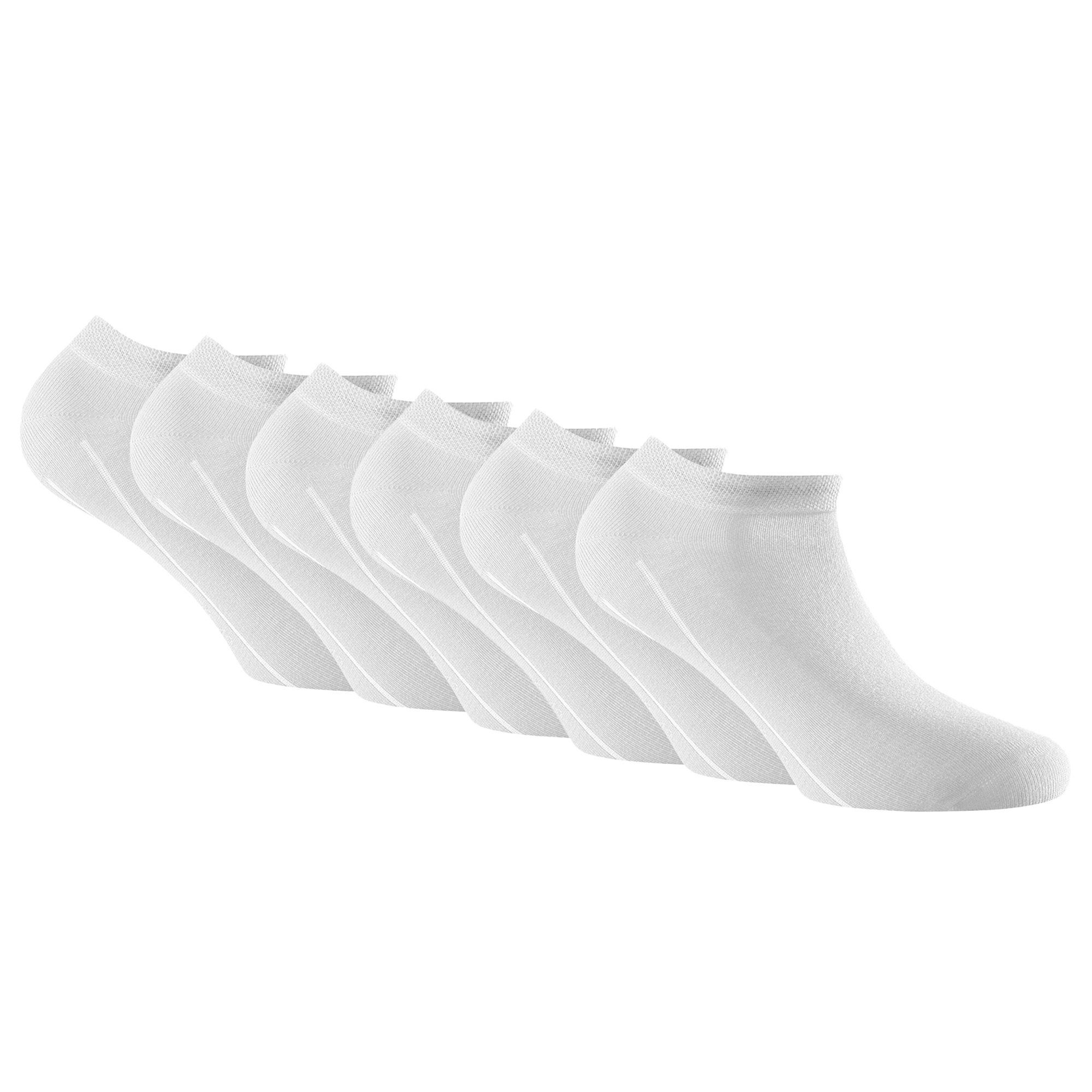 Rohner Socks Sneakersocken Unisex Sneaker Socken, 6er Pack - Invisible Weiß