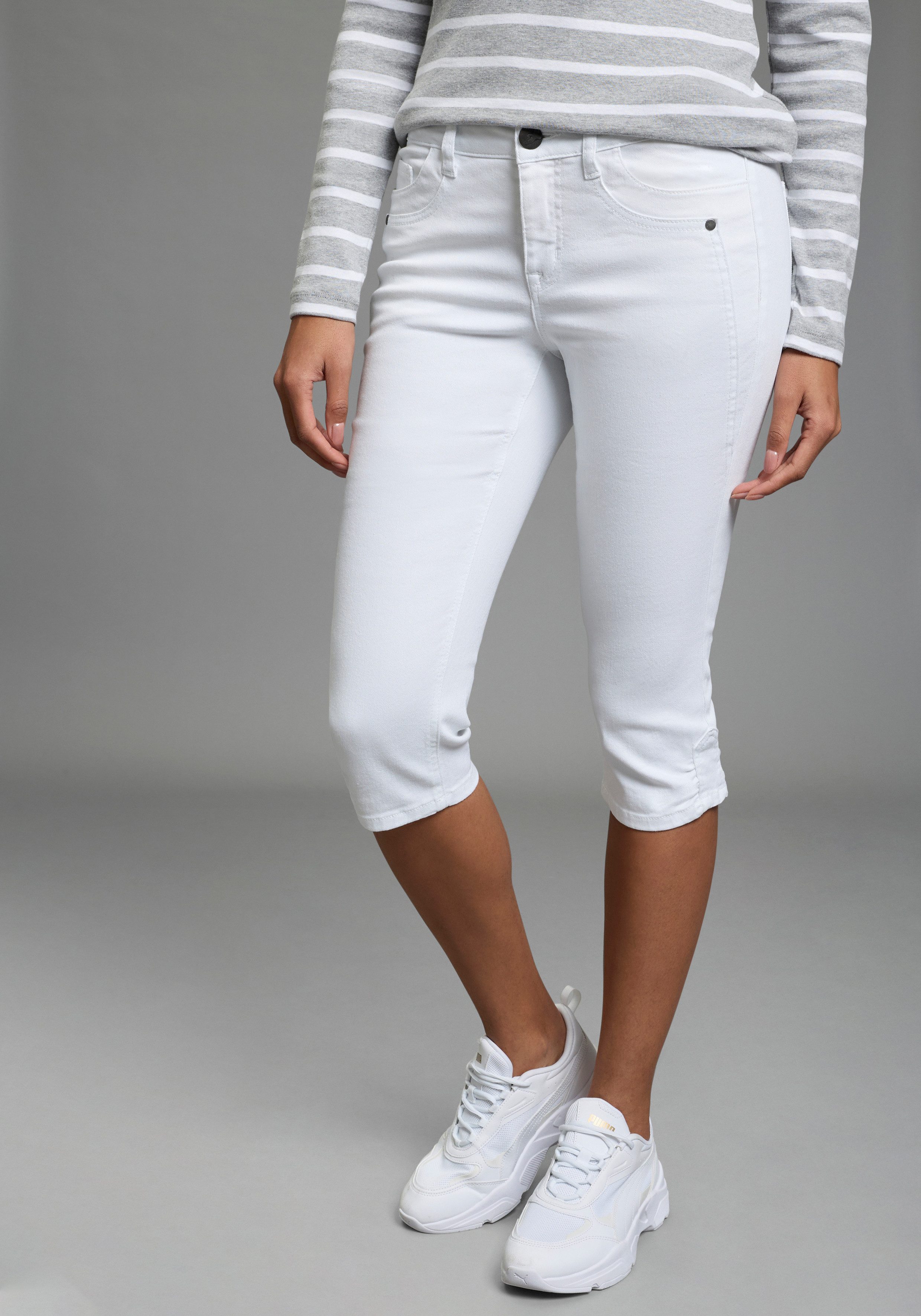 Arizona Caprijeans Skinny Fit, 3/4-Länge, mit Eingrifftaschen und Gesäßtasc günstig online kaufen