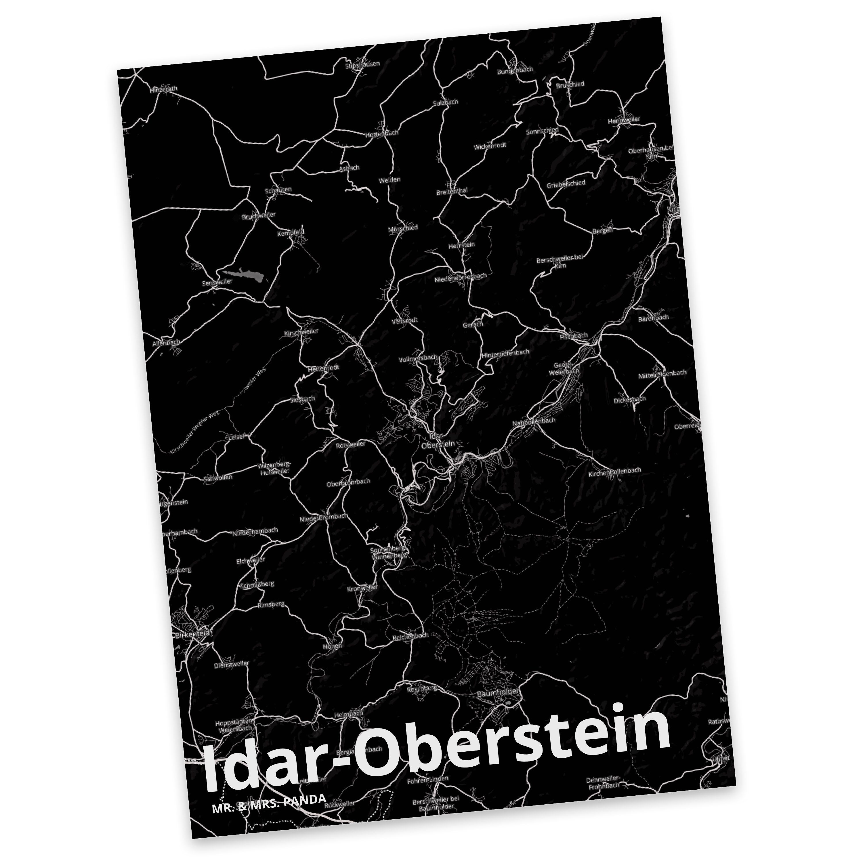 Idar-Oberstein Panda - Mrs. Postkarte Mr. & Geburtstagskarte, Stadt, Einladung, D Geschenk, Ort,