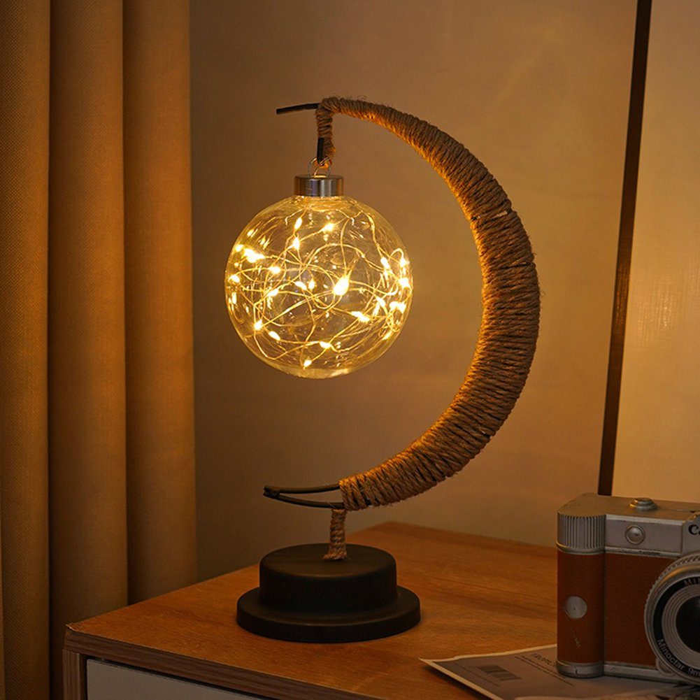 Oneid LED Nachtlicht Hängende LED-Mondlampe,warmweiß Nachttisch für Schlafzimmer