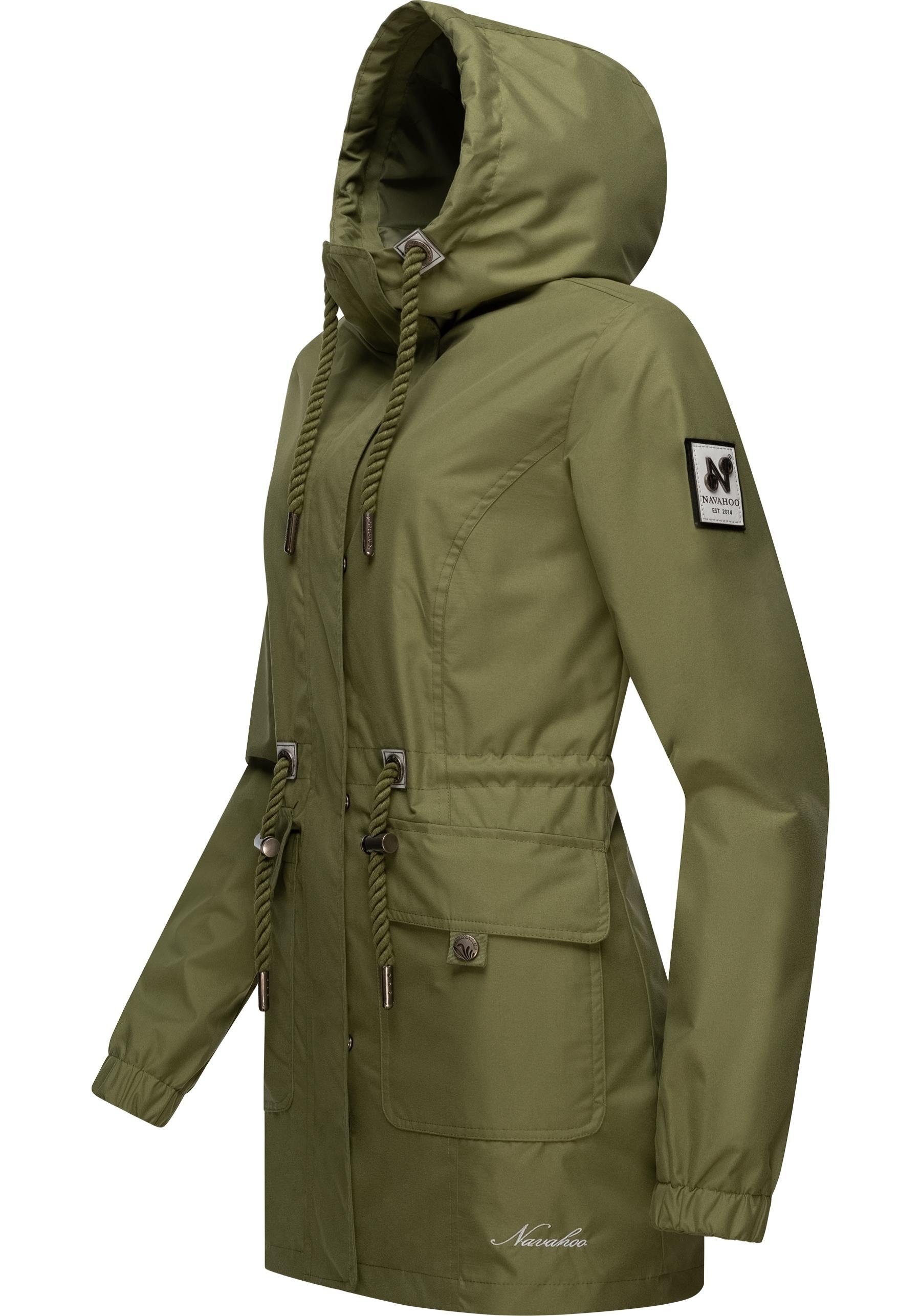 grün Outdoorjacke Materialien Damen aus Parka Navahoo Neophee Übergangs recycelten