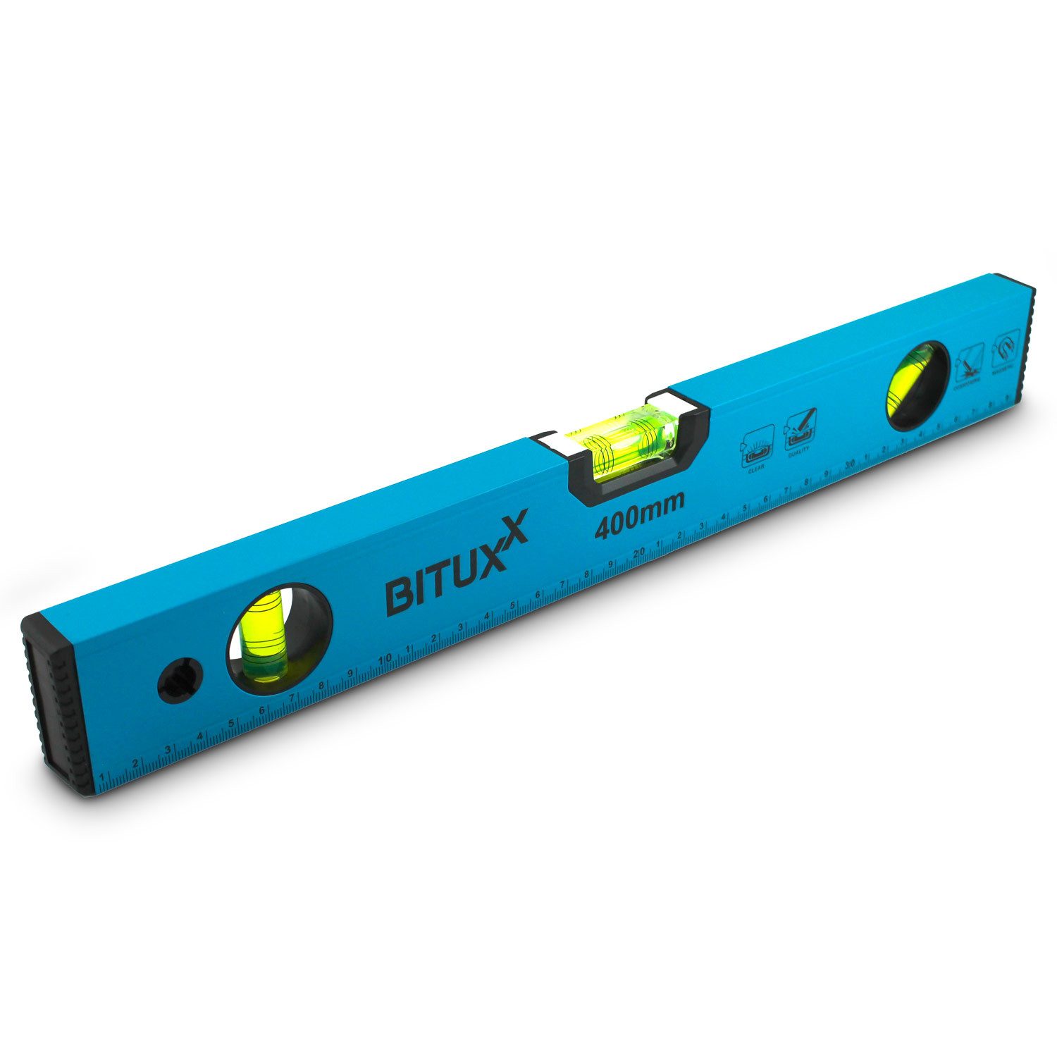 Bituxx Wasserwaage Aluminium mit Magneten Set 10cm / 40cm / 60cm / 100cm, (Spar-Set, MS-19475) – Bild 3 von 5