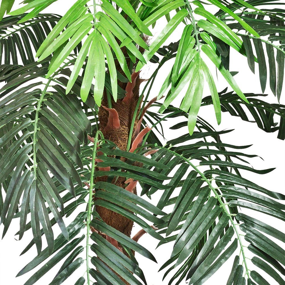 Künstliche Kunstpflanze Kunstpflanze Pflanze Decovego, Palme Kokos Palmenbaum 140 cm Decovego Königs