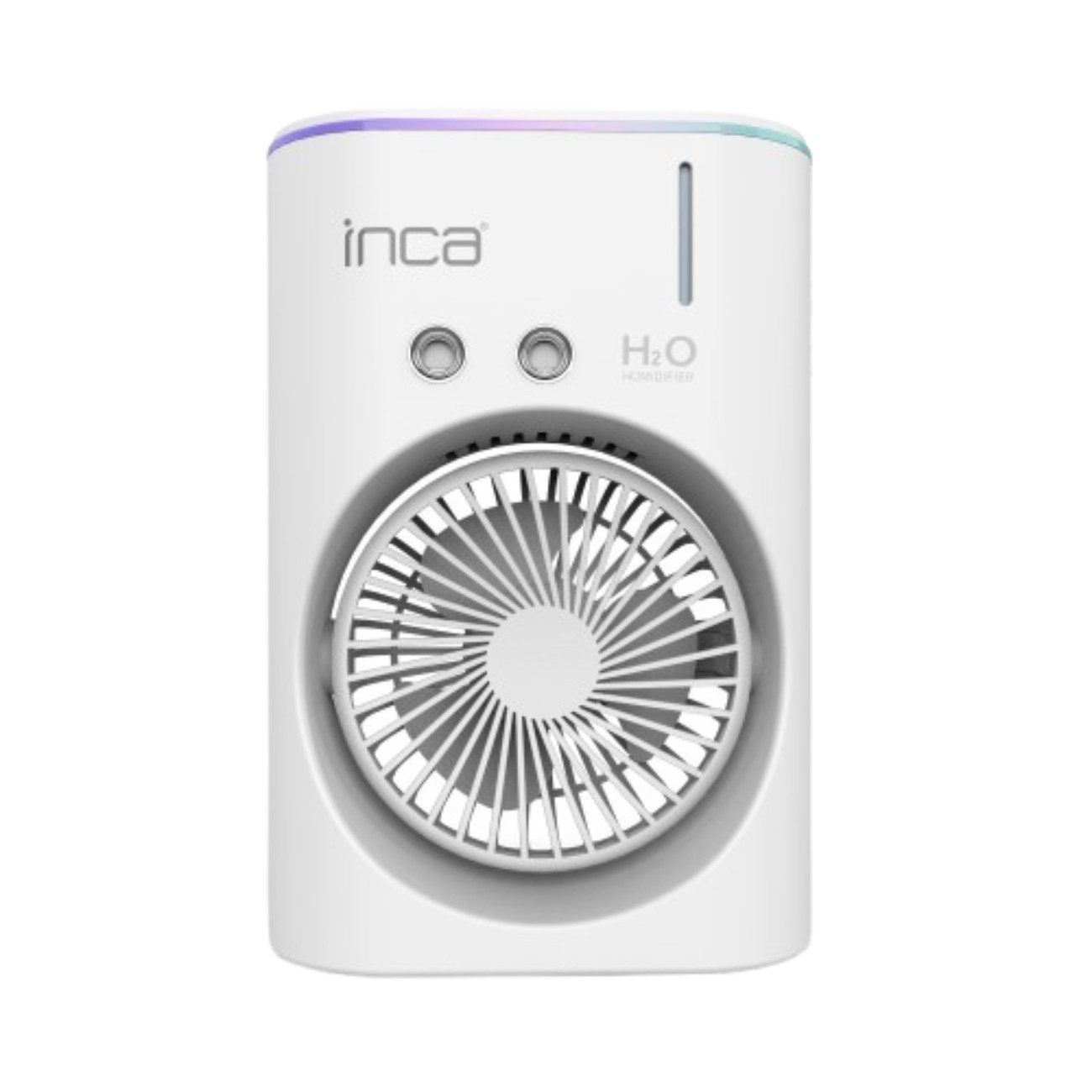 INCA Tischventilator IMF-10B, 15 cm Durchmesser, Tragbarer 6 Zoll Ventilator mit Sprühfunktion und LED