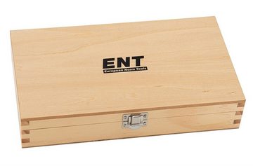 ENT European Norm Tools Fräsbohrer 09022HKB 22-tlg. Fräserset, Schaft 8 mm, (in stabiler Holzbox), erweiterte Grundausstattung, Hartmetall