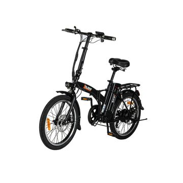 2FLASH E-Bike 2Flash ECO1 Foldable E-Bike Schwarz, 20 Zoll, Klapprad, 36V (280,8Wh), 6 Gang, Kettenschaltung, Heckmotor, 280,80 Wh Akku, (1 tlg)