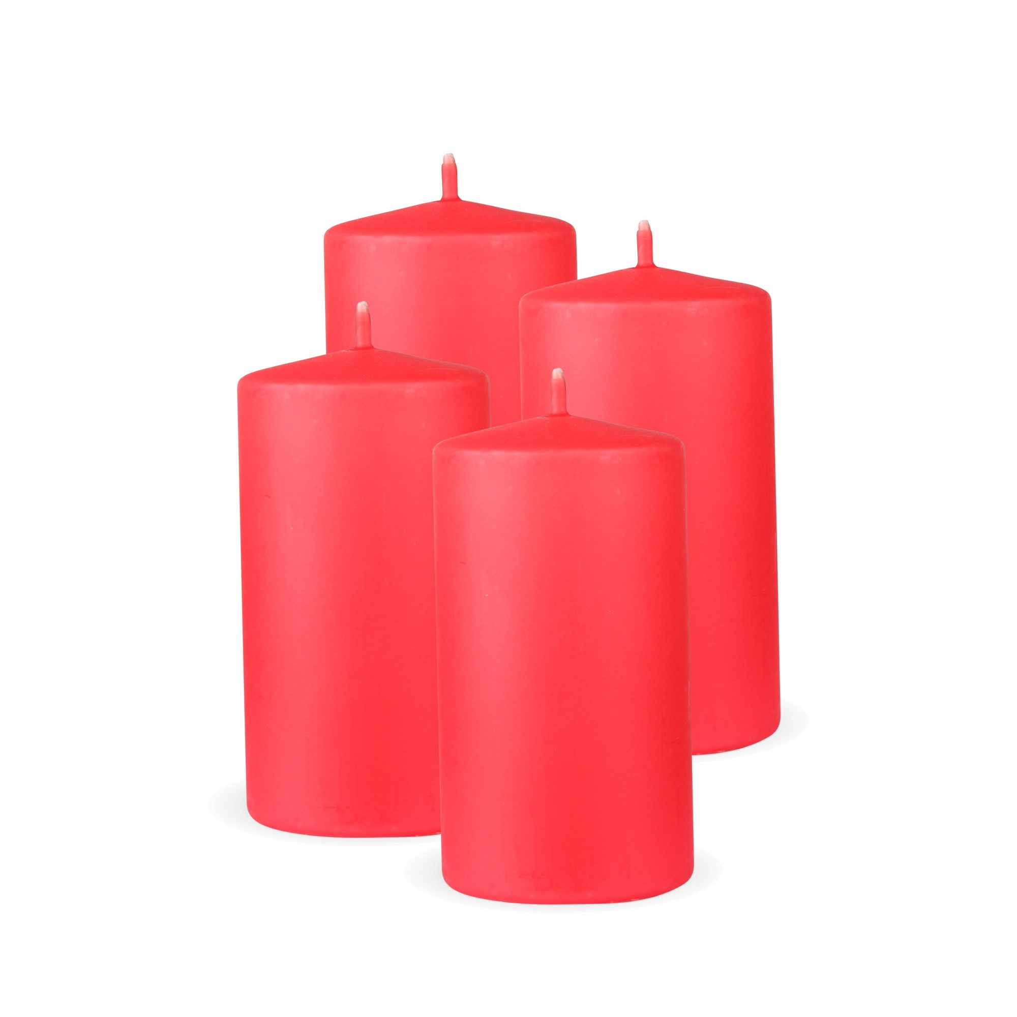 HS Candle Stumpenkerze Säulenkerze Ø7cm (4-tlg), Wachskerzen - unparfümierte Säulenkerzen - viele Farben/Größen