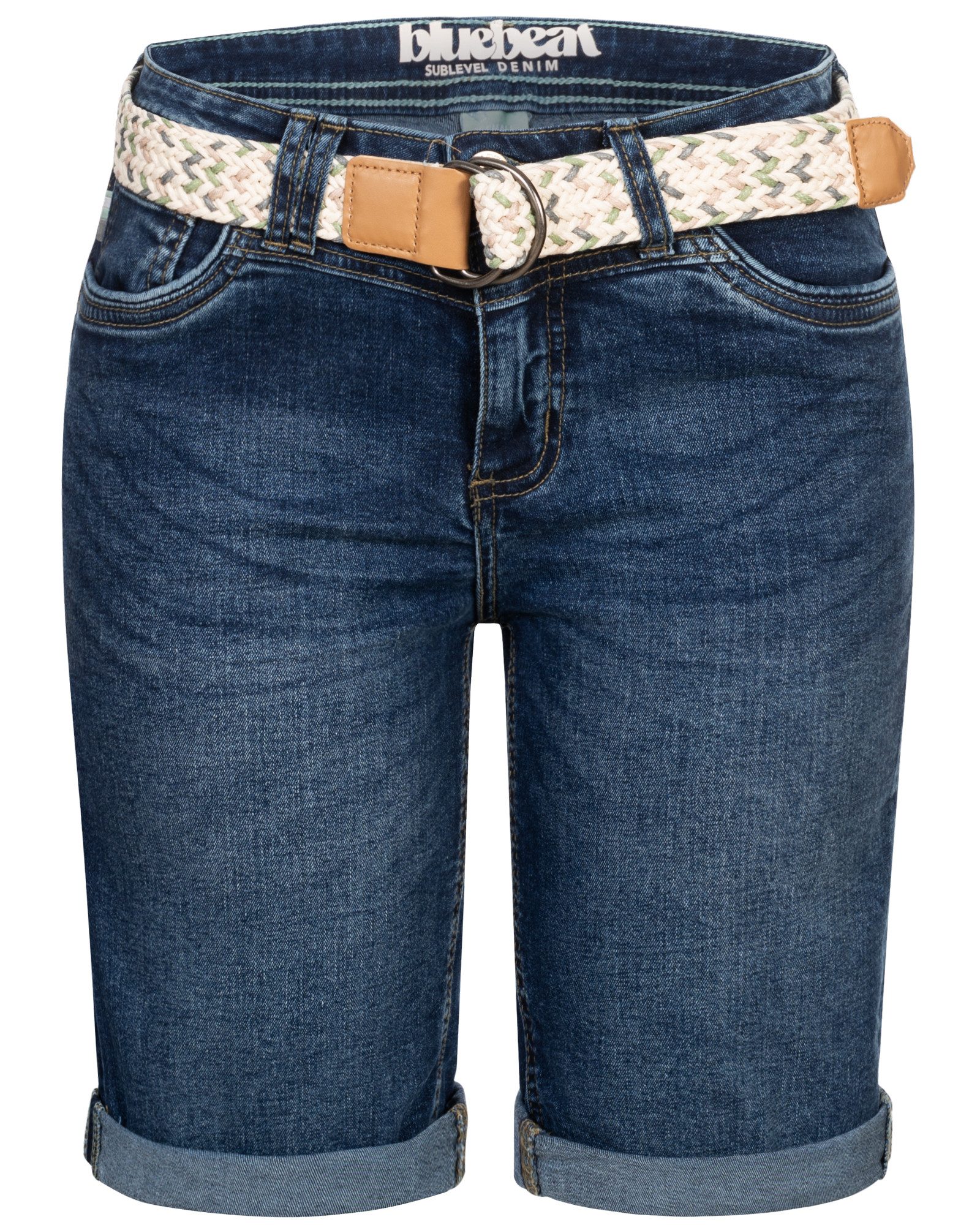 SUBLEVEL Bermudas Damen Jeans Shorts Bermuda Kurze Hose Shorts Short Denim günstig online kaufen