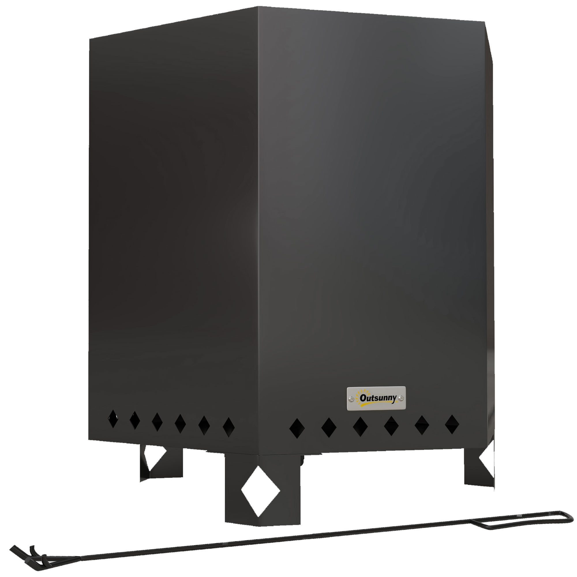 furnicato Feuerschale Feuerstelle Feuertonne 45x38,8x46,5 cm Silber, (1-St)