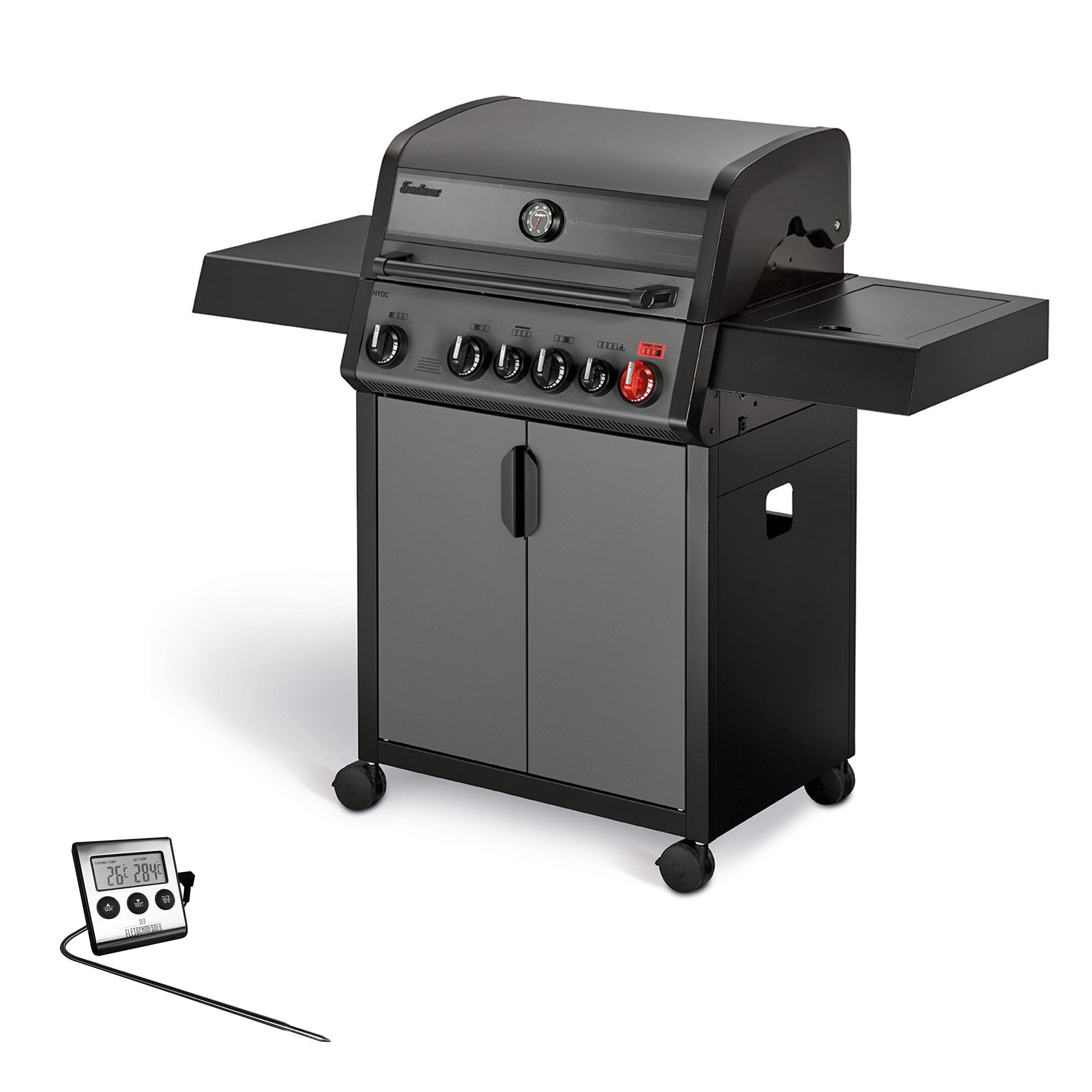 Enders® Gasgrill Hyde 4 SIKR Turbo Gasgrill 4 Brenner inkl. Fleischthermometer