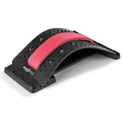 MAXXMEE Rückentrainer Rückenbrücke - Rückendehner - Wirbelsäulenstrecker - Winkel 3 Stufen einstellbar schwarz/rot