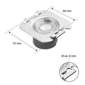 LEDANDO LED Einbaustrahler LED Treppenbeleuchtung aus Aluminium und Plexiglas für Schalterdosenei