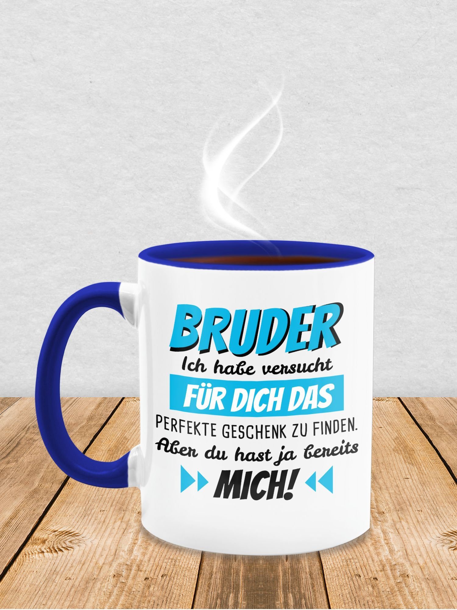 Bruder habe Ich Bruder Tasse Geschenk dich zu für Shirtracer versucht das finden, 2 Dunkelblau Keramik,