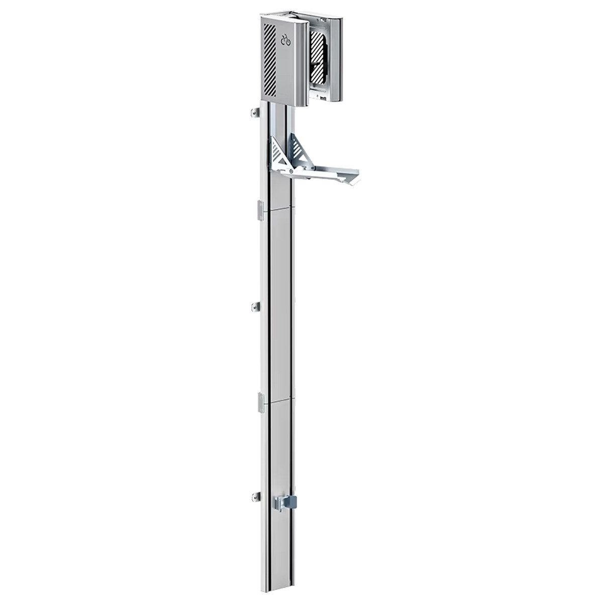 Fahrradständer Fahrrad Wandständer vertikal Lift WS5 mechanischer Bikelift silber