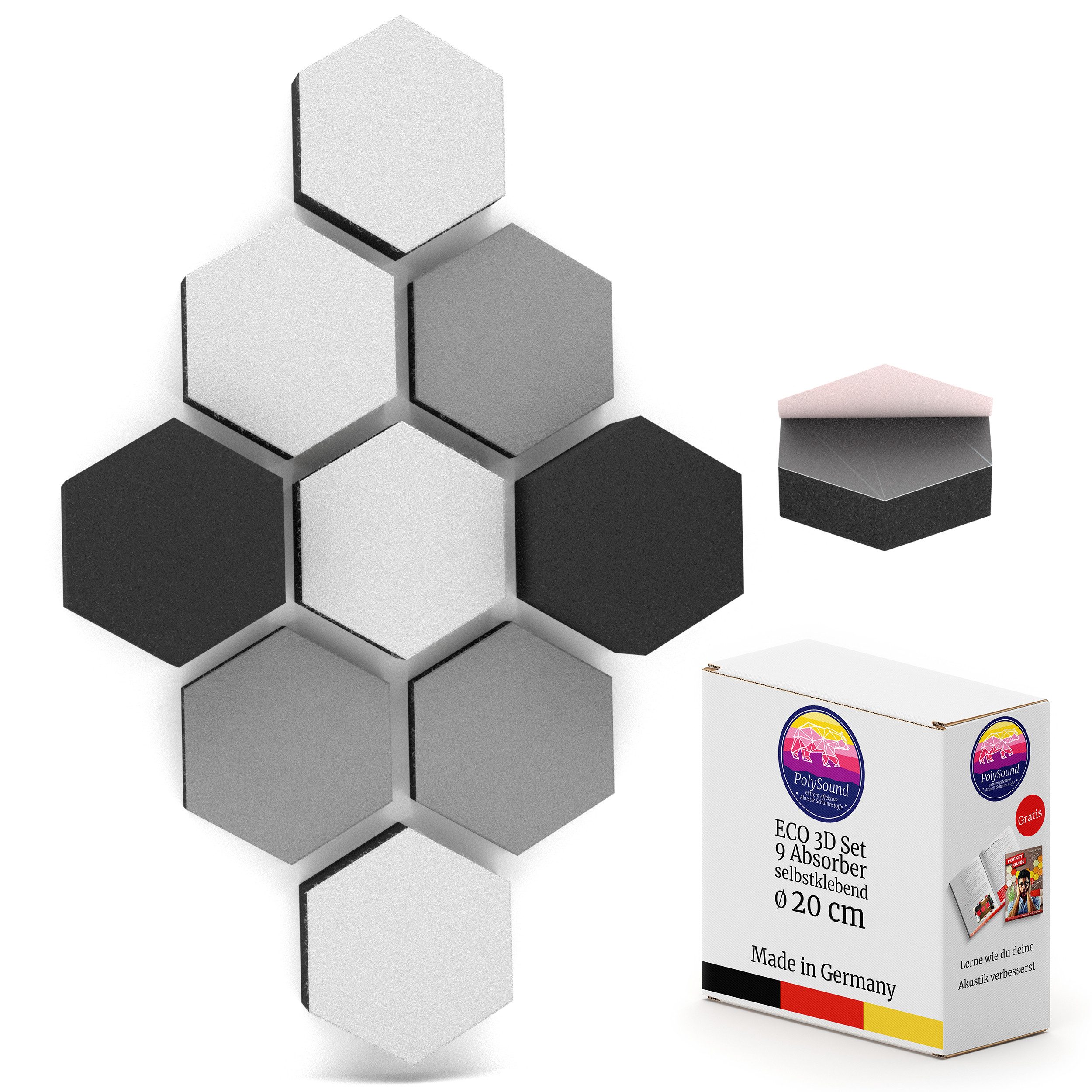 PolySound Dekorpaneele PolySound® ECO Akustikpaneele selbstklebend - Extra schalldämmend