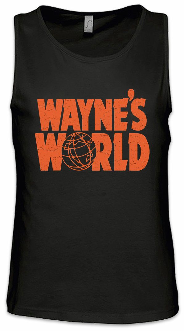 Tanktop Wayne´s World Logo Ärmelloses T-Shirt Music Symbol Sign Musik Movie