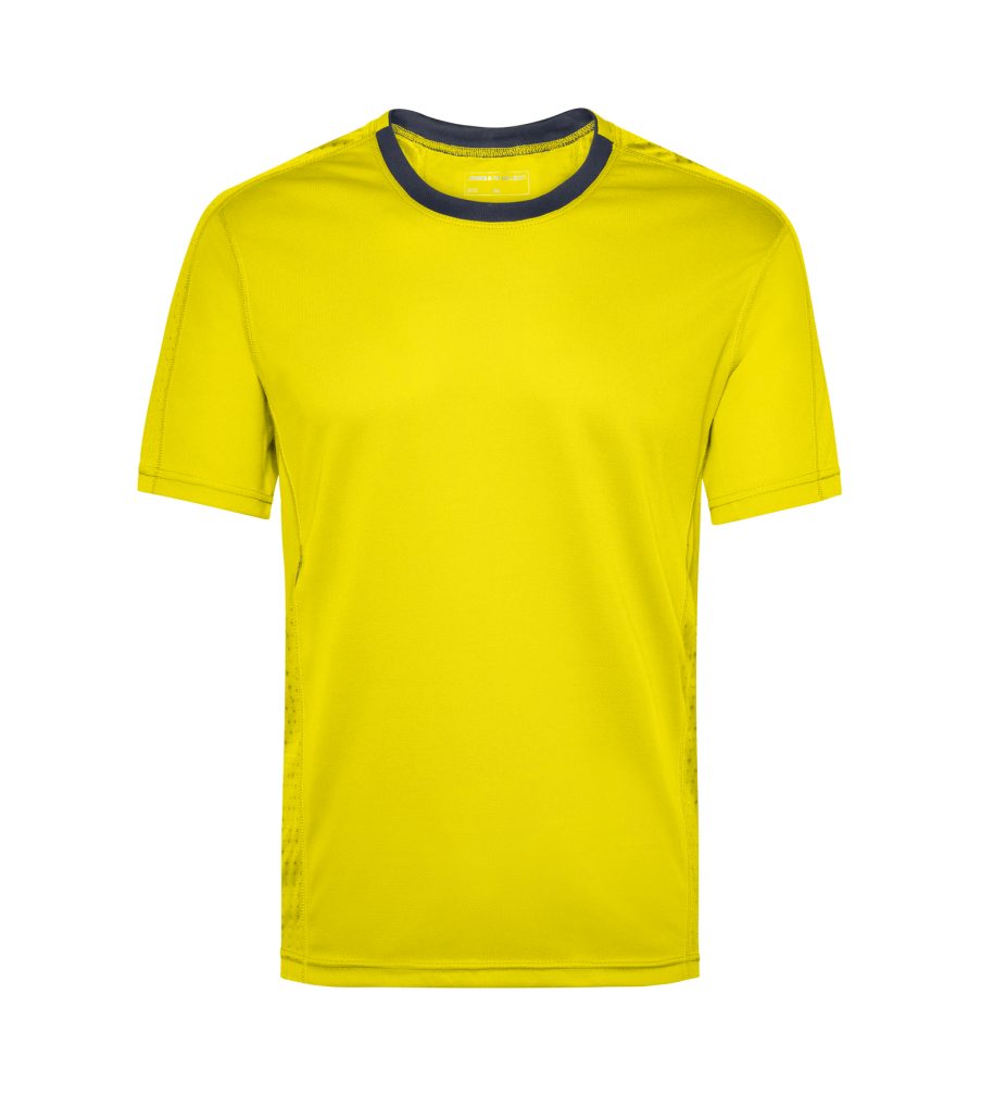 Running Kurzarm James Laufshirt JN472 & Feuchtigkeitsregulierend Atmungsaktiv T-Shirt Laufshirt und lemon/iron-grey 2er-Pack) (Doppelpack, Doppelpack Herren Nicholson