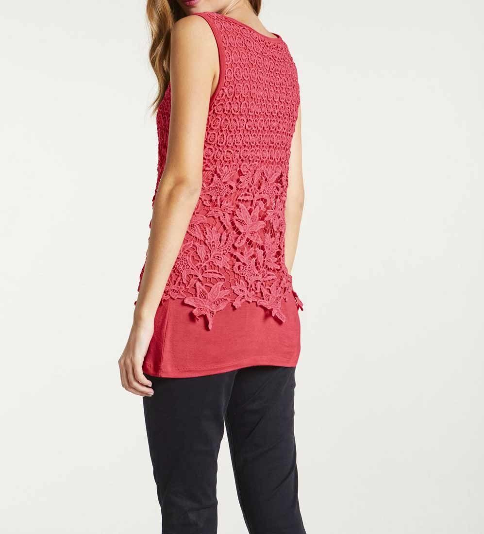 Heine Top heine mit Damen T-Shirt Spitze, hummer