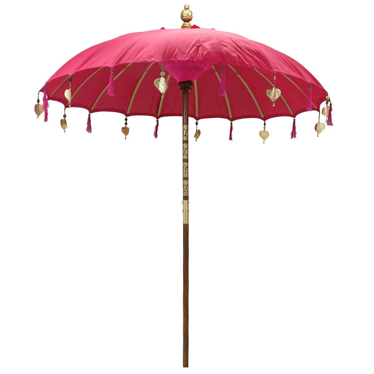ᐅ Oriental Galerie Sonnenschirm XXL BaliSonnenschirm 220 Ø cm Pink