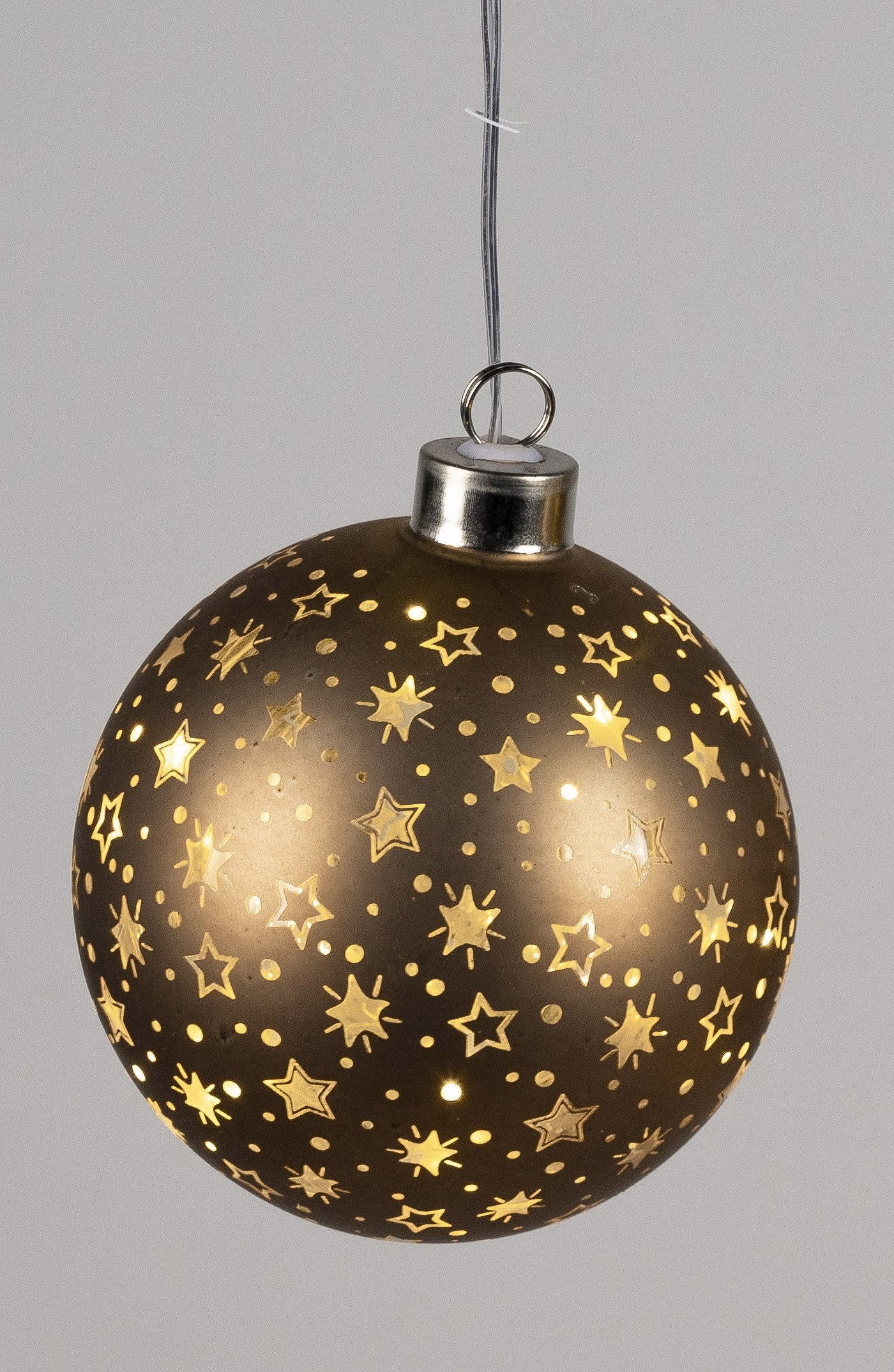 formano LED Dekolicht Kugel hängend Deko Braun-Gold -Chocolate,LED und Time günstig online kaufen