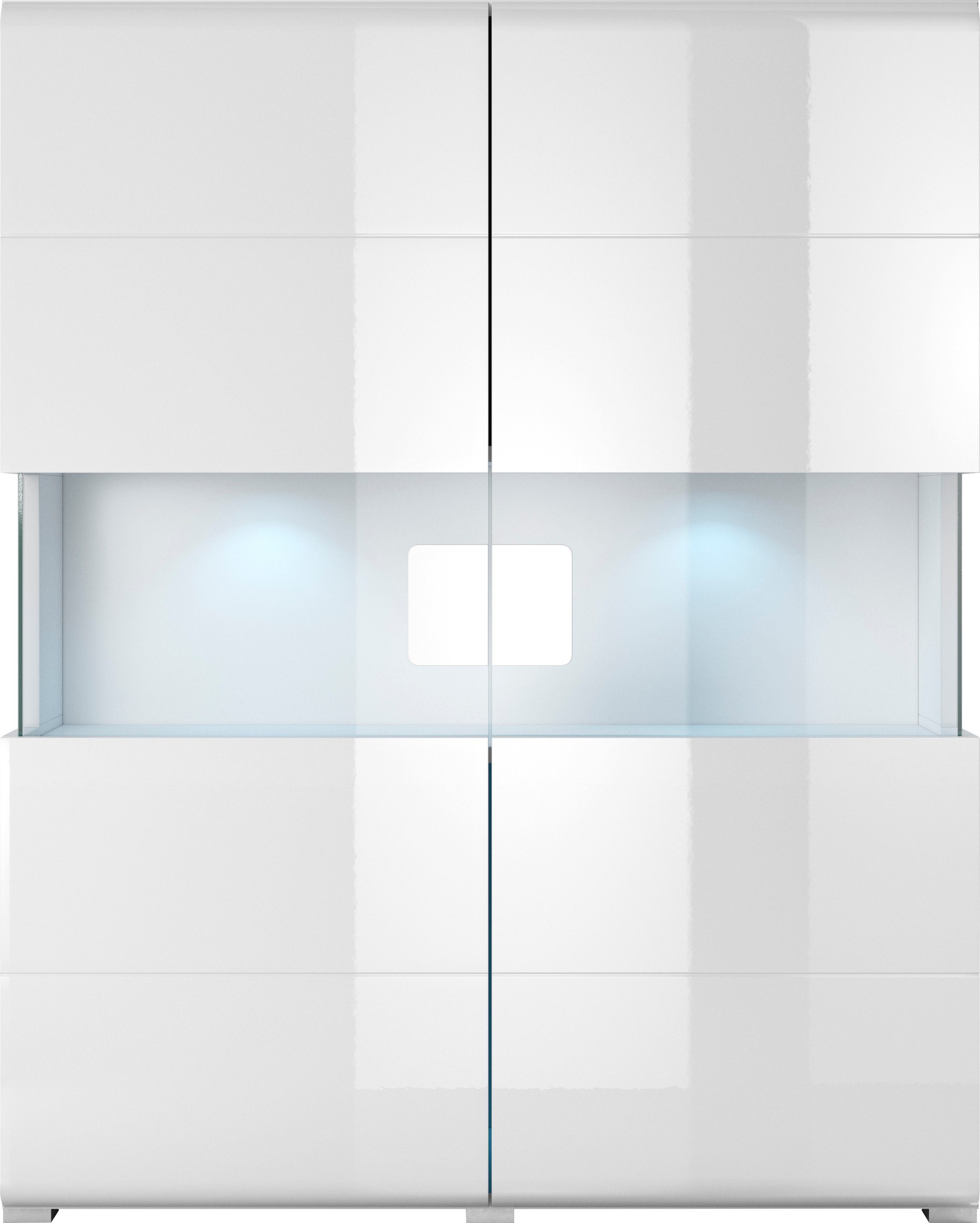 INOSIGN Highboard "Toledo,Breite 121,5 cm, trendige Hochkommode mit 2 Türen günstig online kaufen