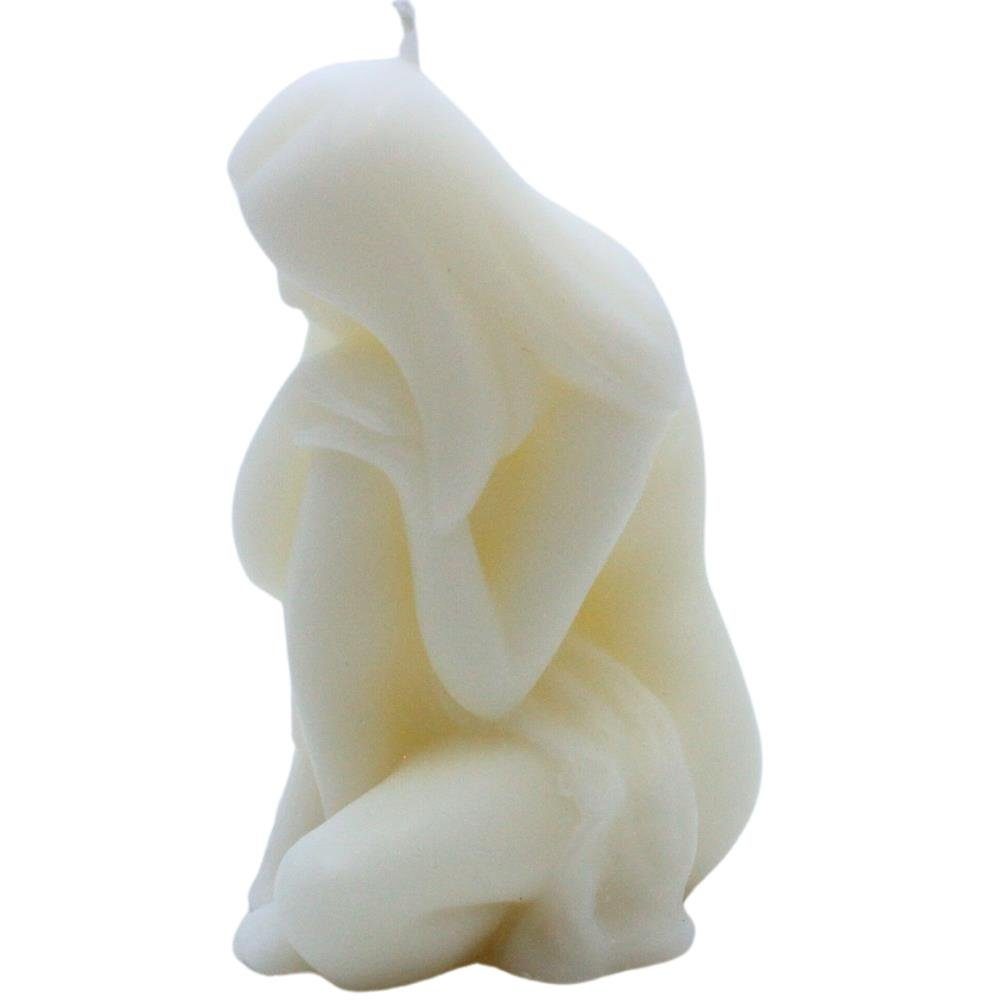 Dekohelden24 Adventskerze Hochwertige Kerze aus Sojawachs in Form einer Frau oder Männeroberkörp (1 Stück, 1-tlg), Venusfigur
