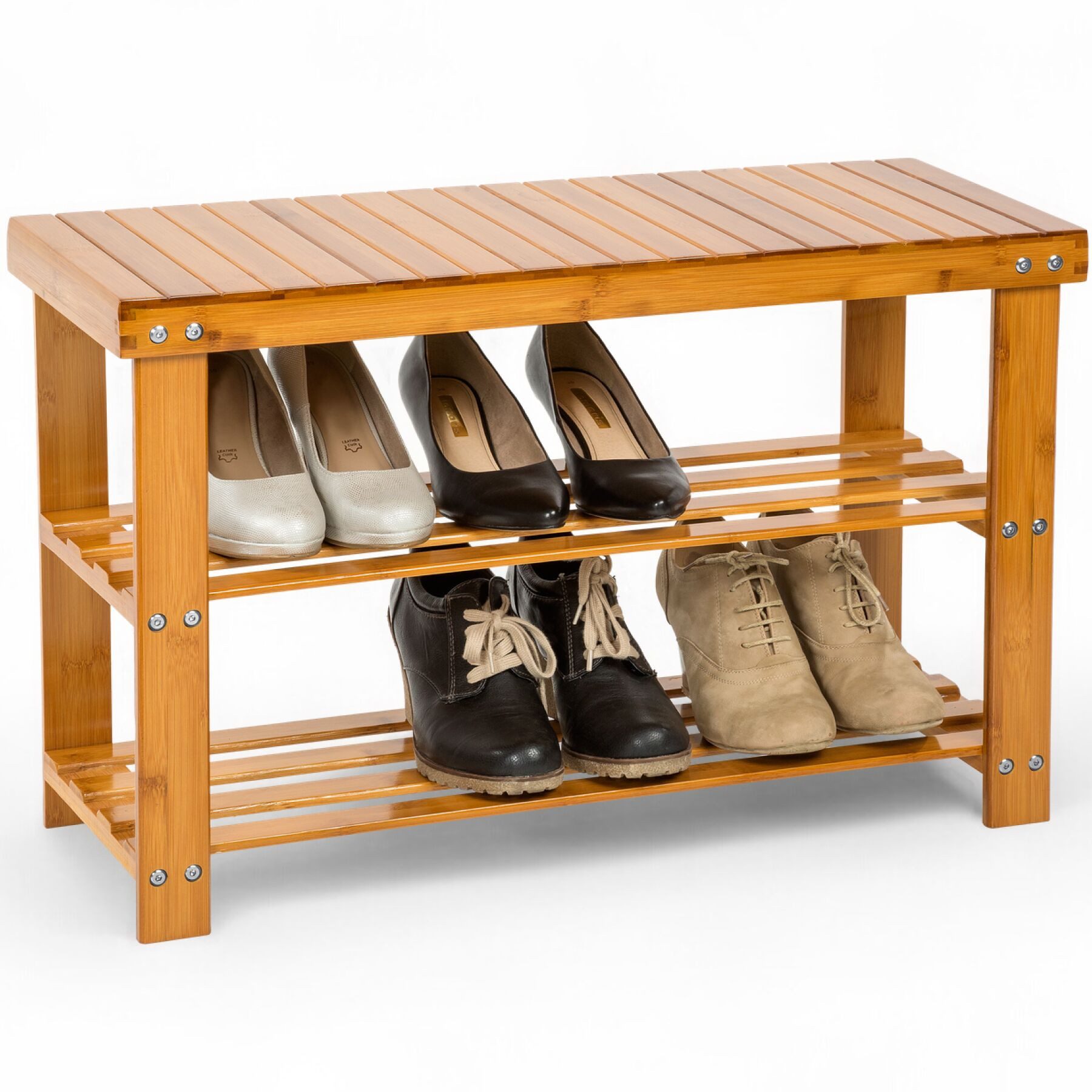 tectake Schuhregal Schuhbank, Set 1-tlg., Bambus. Reduzierter Preis € 29,99. Unverbindliche Preisempfehlung € 44,00