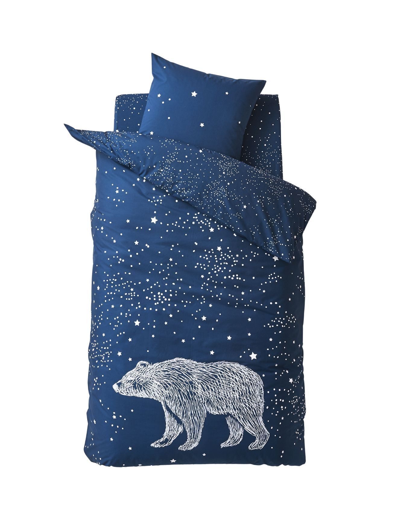 vertbaudet Bettbezug Kinder Bettwäsche-Set POLARSTERN mit Eisbär günstig online kaufen