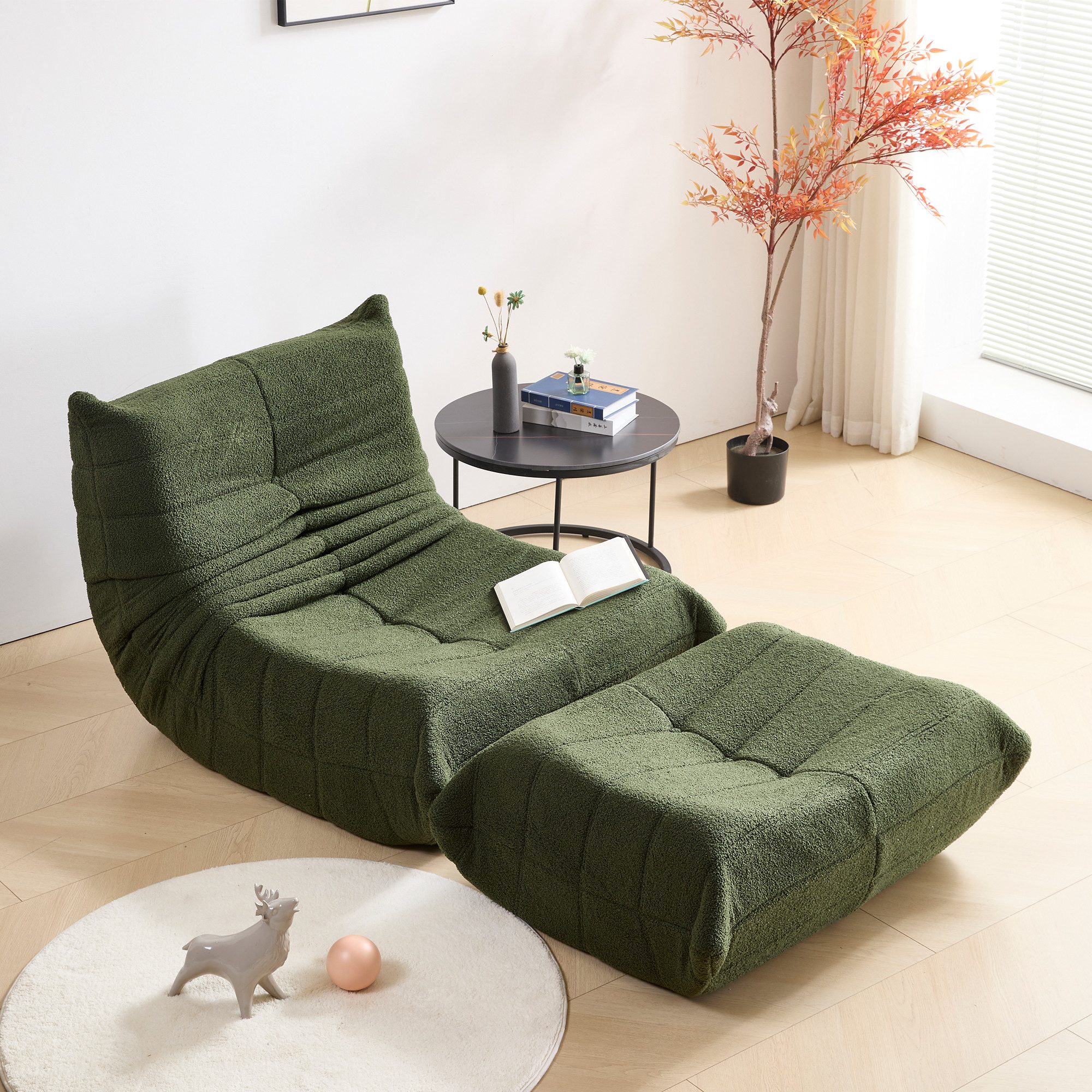MODFU Sitzsack Sofa,Einzelsofa,Wohnzimmer Sofa (Teddyfleece+Schaumstoff mit günstig online kaufen