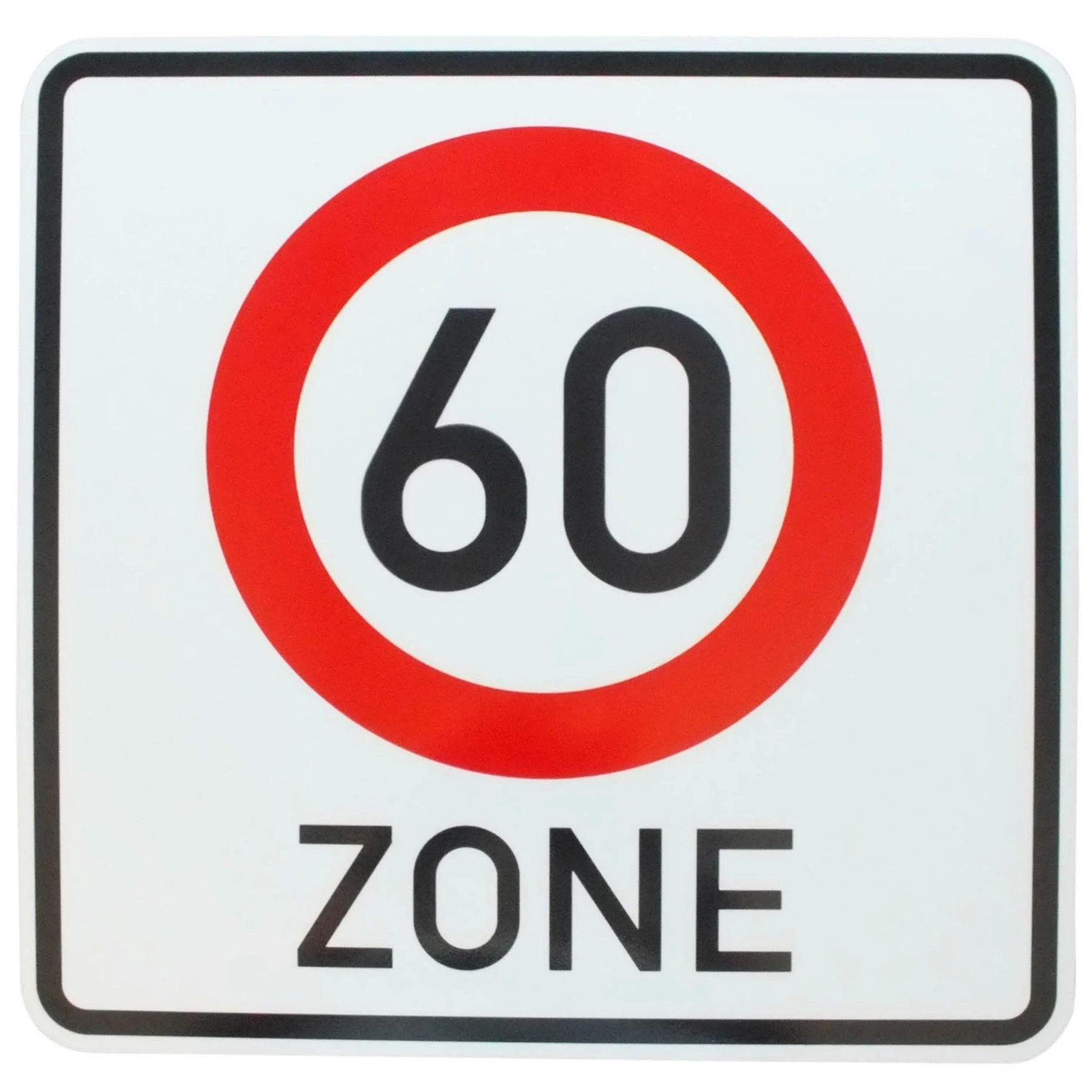 BauSupermarkt24 Verkehrsschild ORIGINAL Verkehrszeichen Nr. 274.1- " ANFANG ZONE 60 km/h "