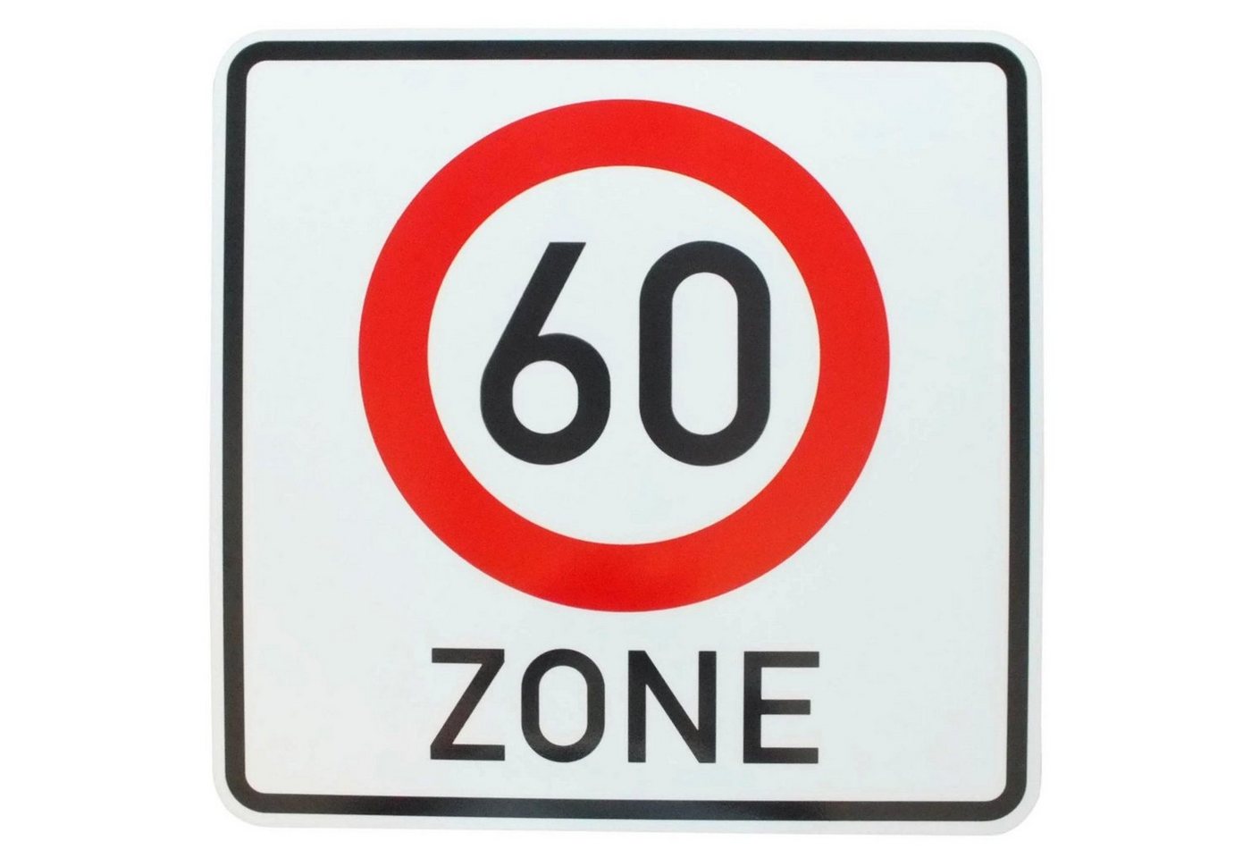 BauSupermarkt24 Verkehrsschild ORIGINAL Verkehrszeichen Nr. 274.1- " ANFANG ZONE 60 km/h "