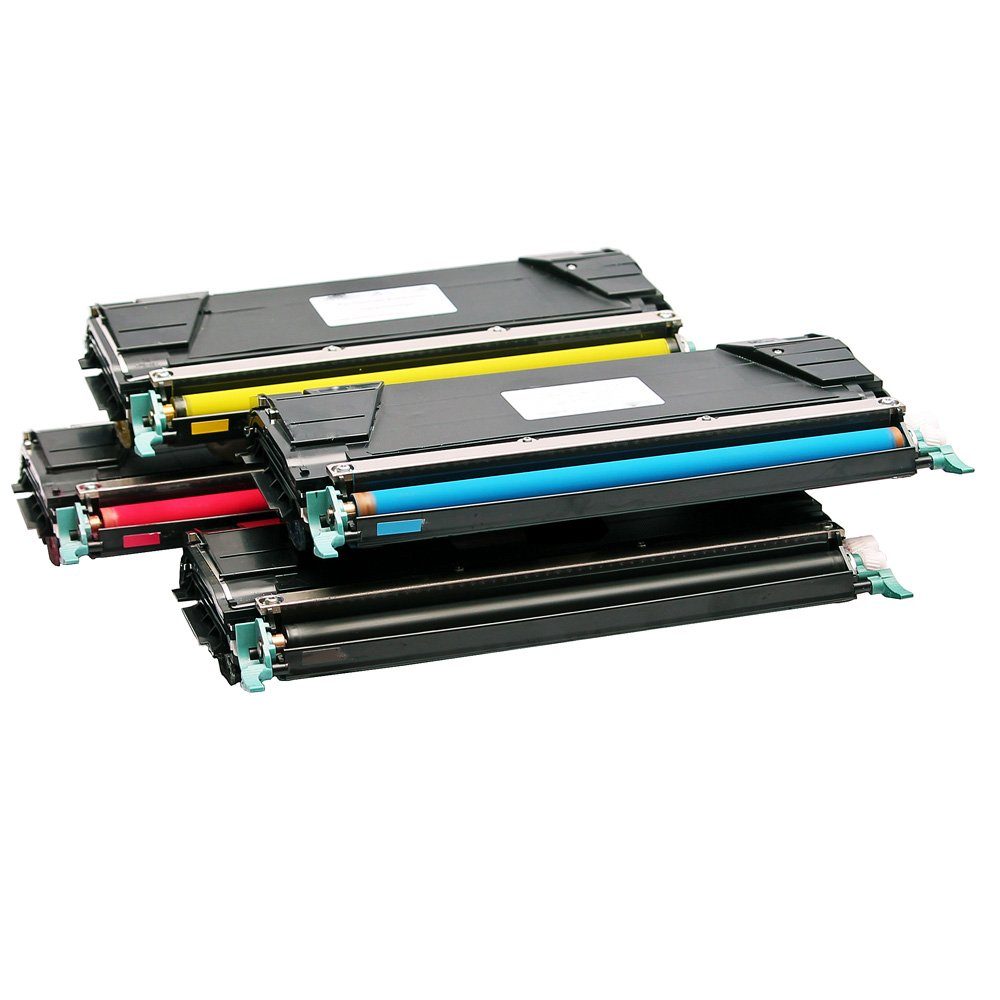 Tonerkartusche, Lexmark Kompatibles C520N Set XL 4x für Toner C522N C522 C520 C524 ABC