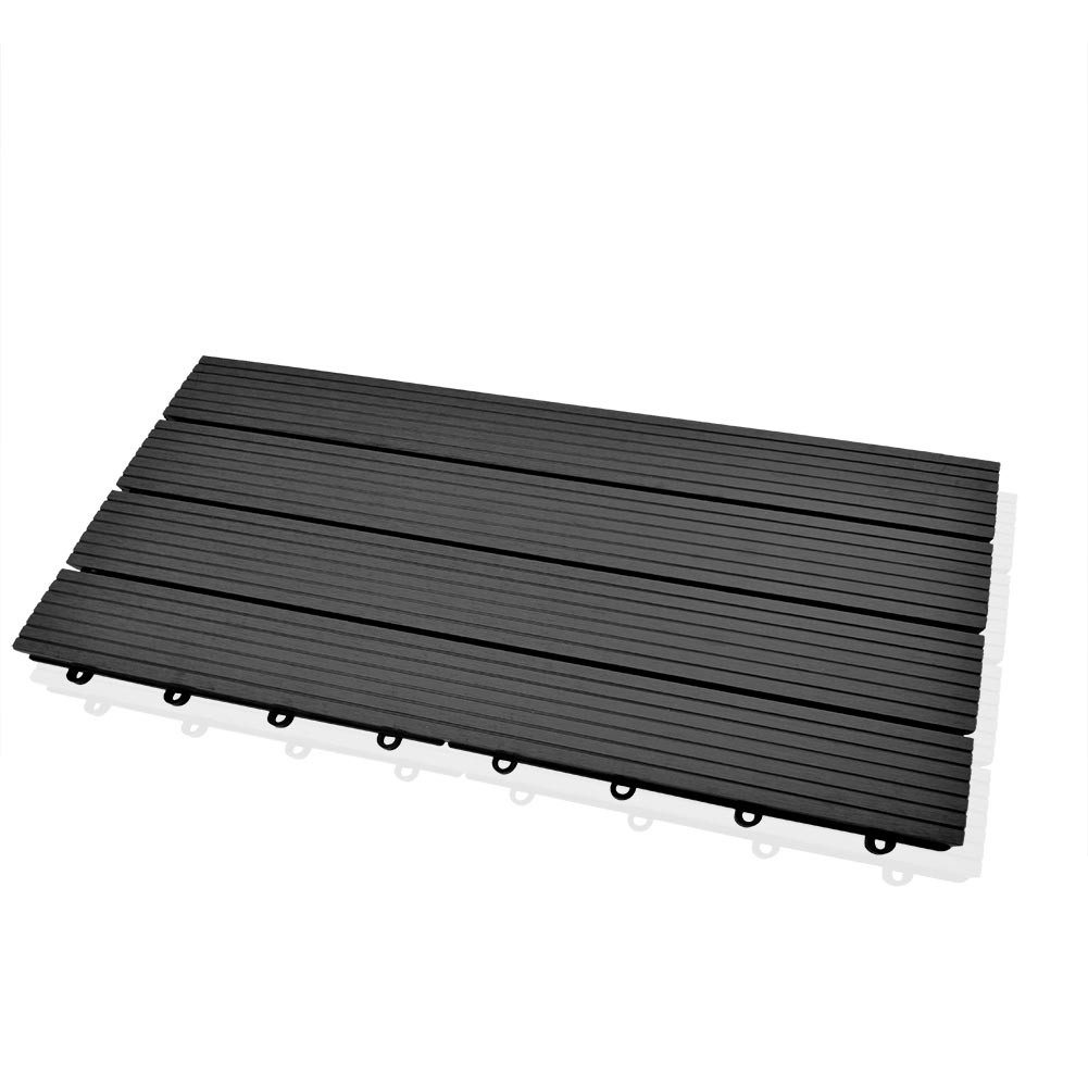 euroharry WPC-Fliesen WPC-Fliesen Terrassendielen Holz-Optik 30x60cm mit klicksystem, 110 St.