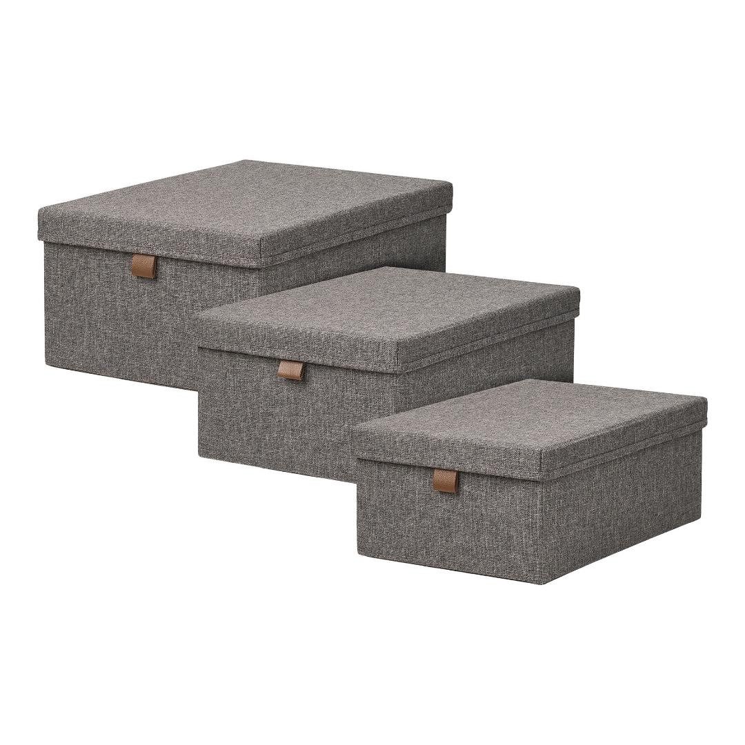 House Nordic Allzweckkorb Majken Korb Set mit 3 dunkelgrau. (3 St)